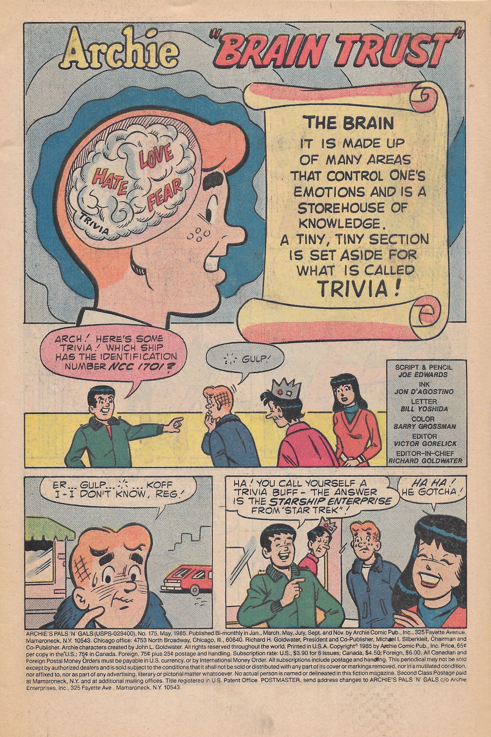 Read online Archie's Pals 'N' Gals (1952) comic -  Issue #175 - 3