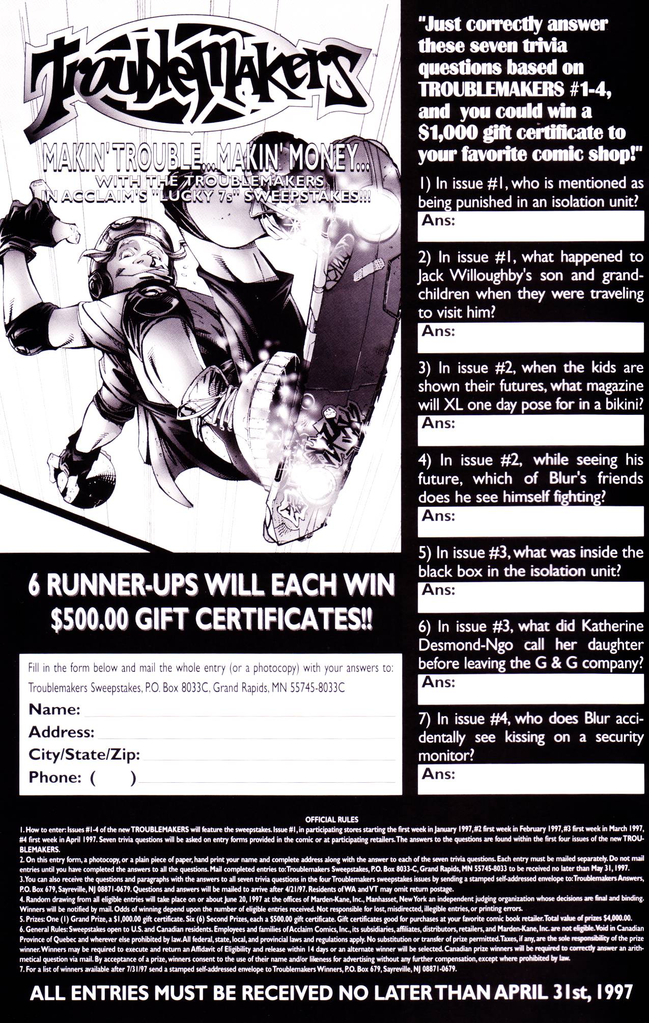 Read online Troublemakers comic -  Issue #1 - 2