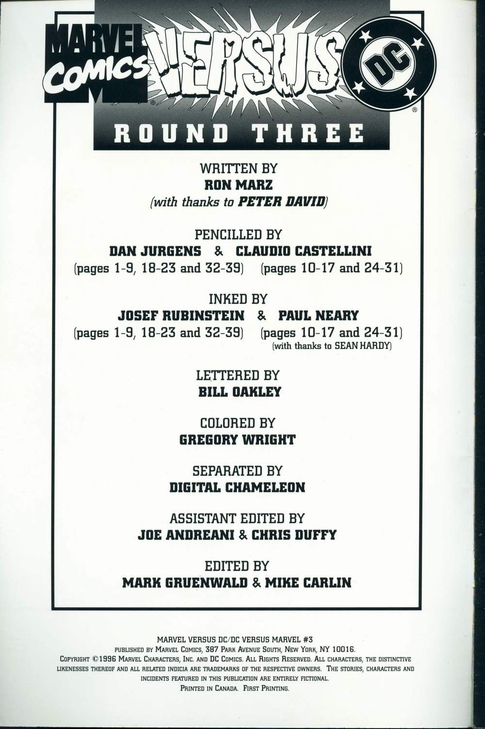 Read online DC Versus Marvel Comics comic -  Issue #3 - 2