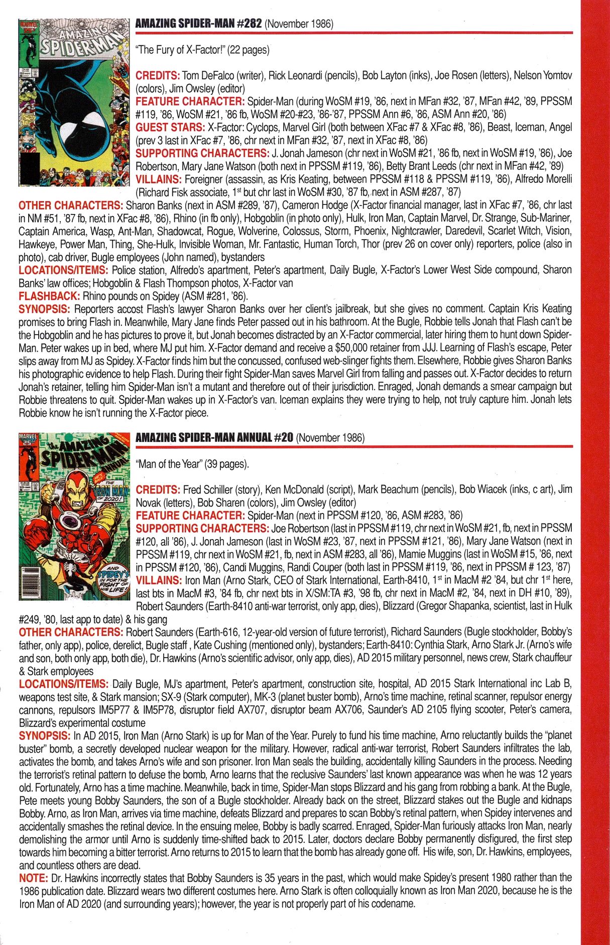 Read online Official Index to the Marvel Universe comic -  Issue #6 - 21
