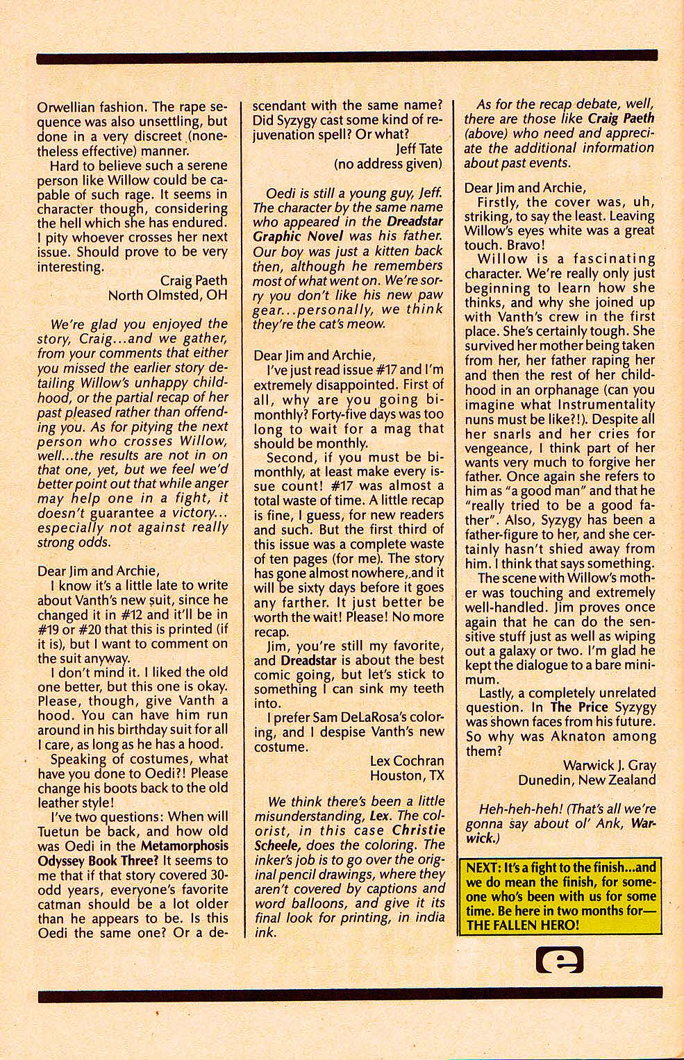 Read online Dreadstar comic -  Issue #19 - 33