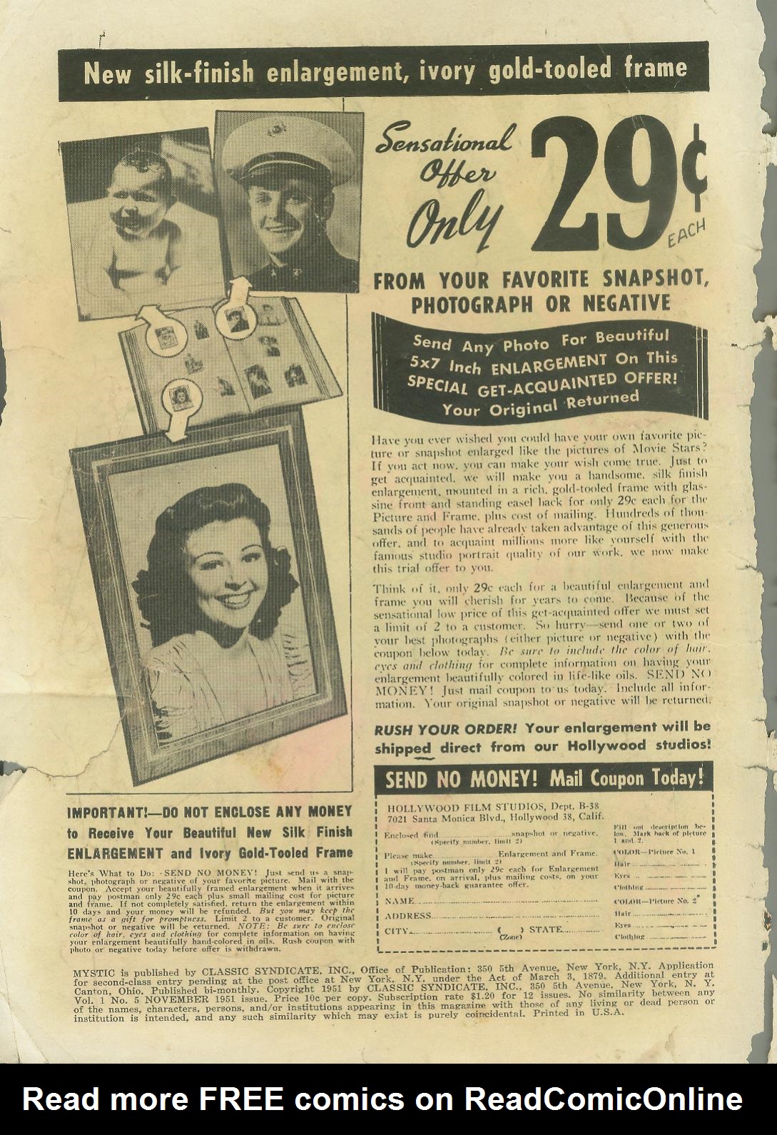 Read online Mystic (1951) comic -  Issue #5 - 2