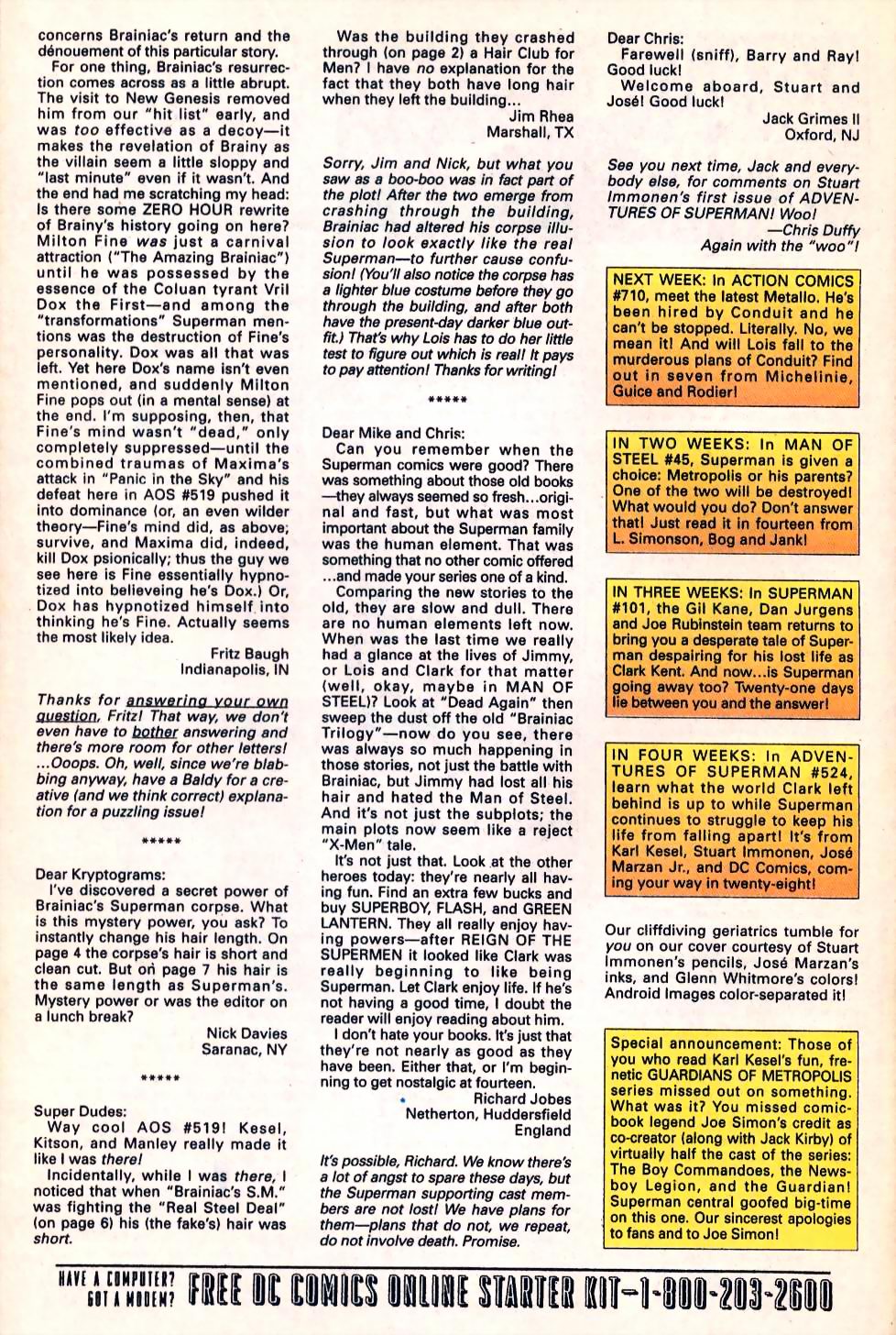 Read online Adventures of Superman (1987) comic -  Issue #523 - 25