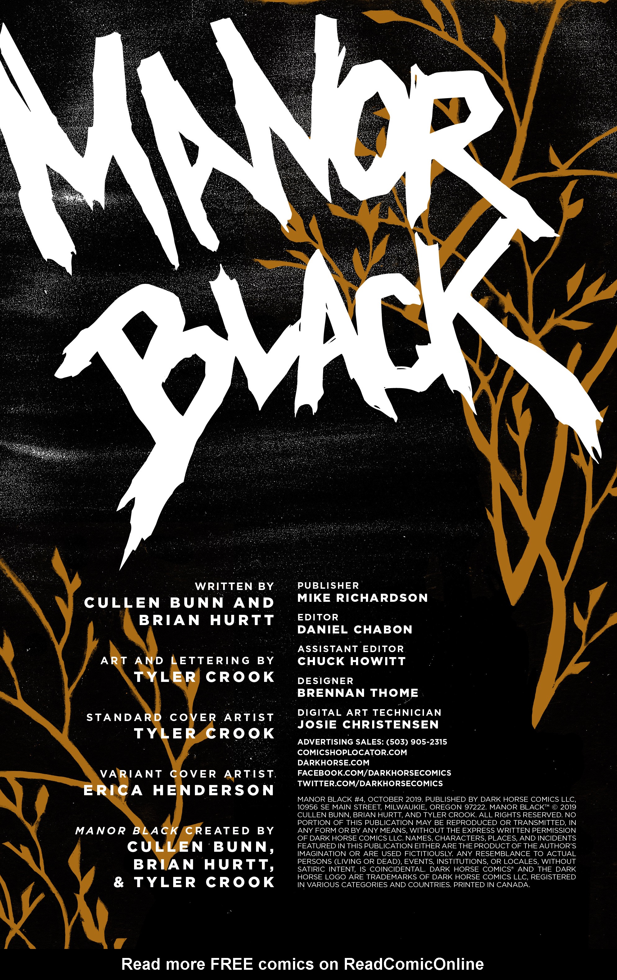 Read online Manor Black comic -  Issue #4 - 2