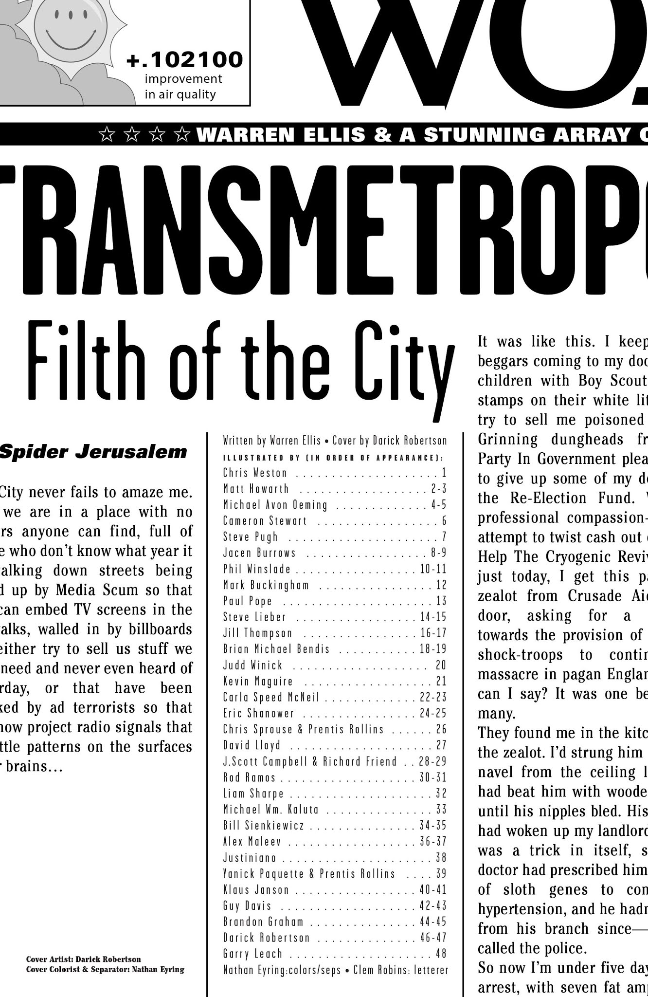 Read online Transmetropolitan comic -  Issue # Issue Filth of the City - 2