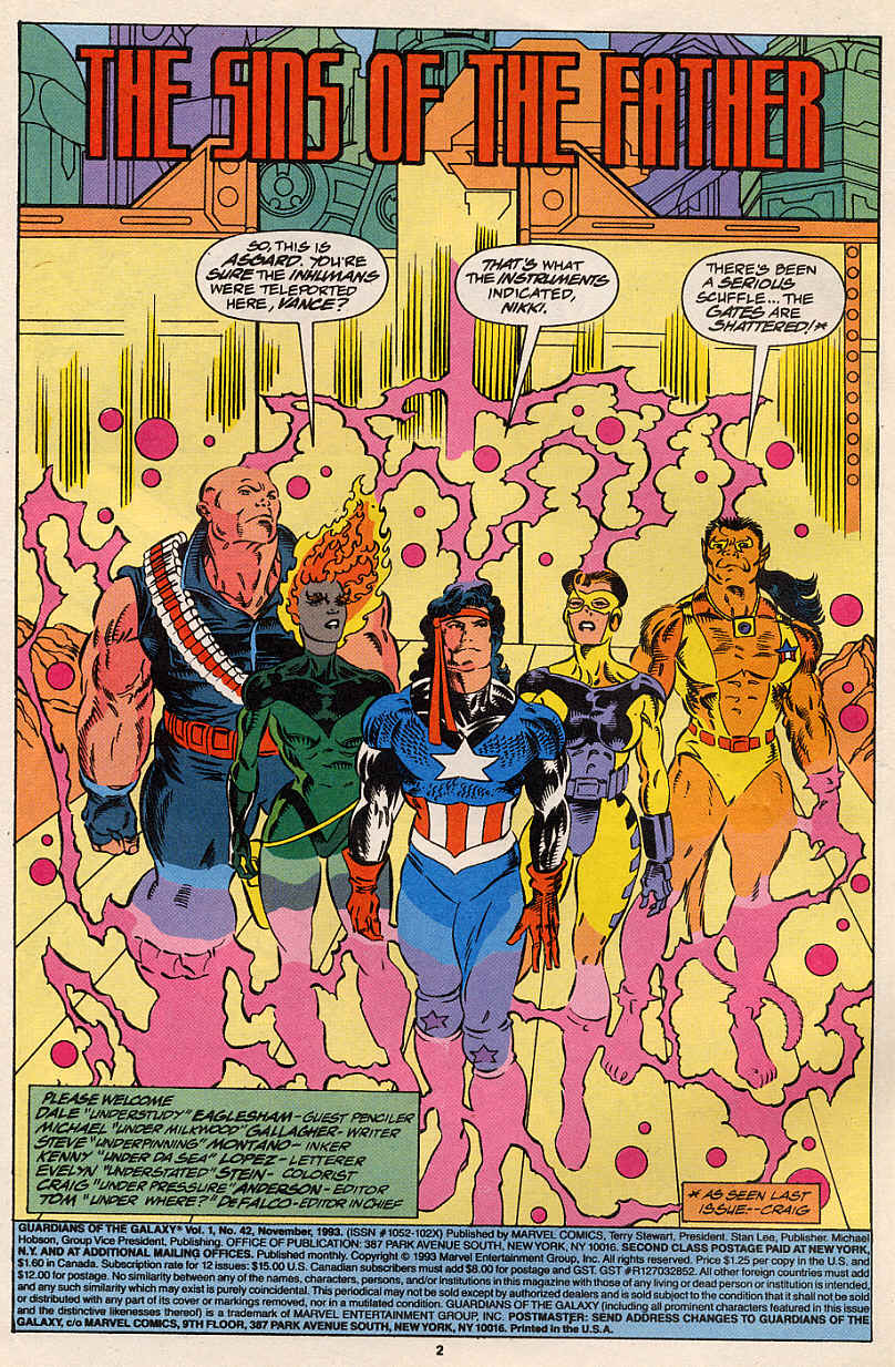 Read online Guardians of the Galaxy (1990) comic -  Issue #42 - 3