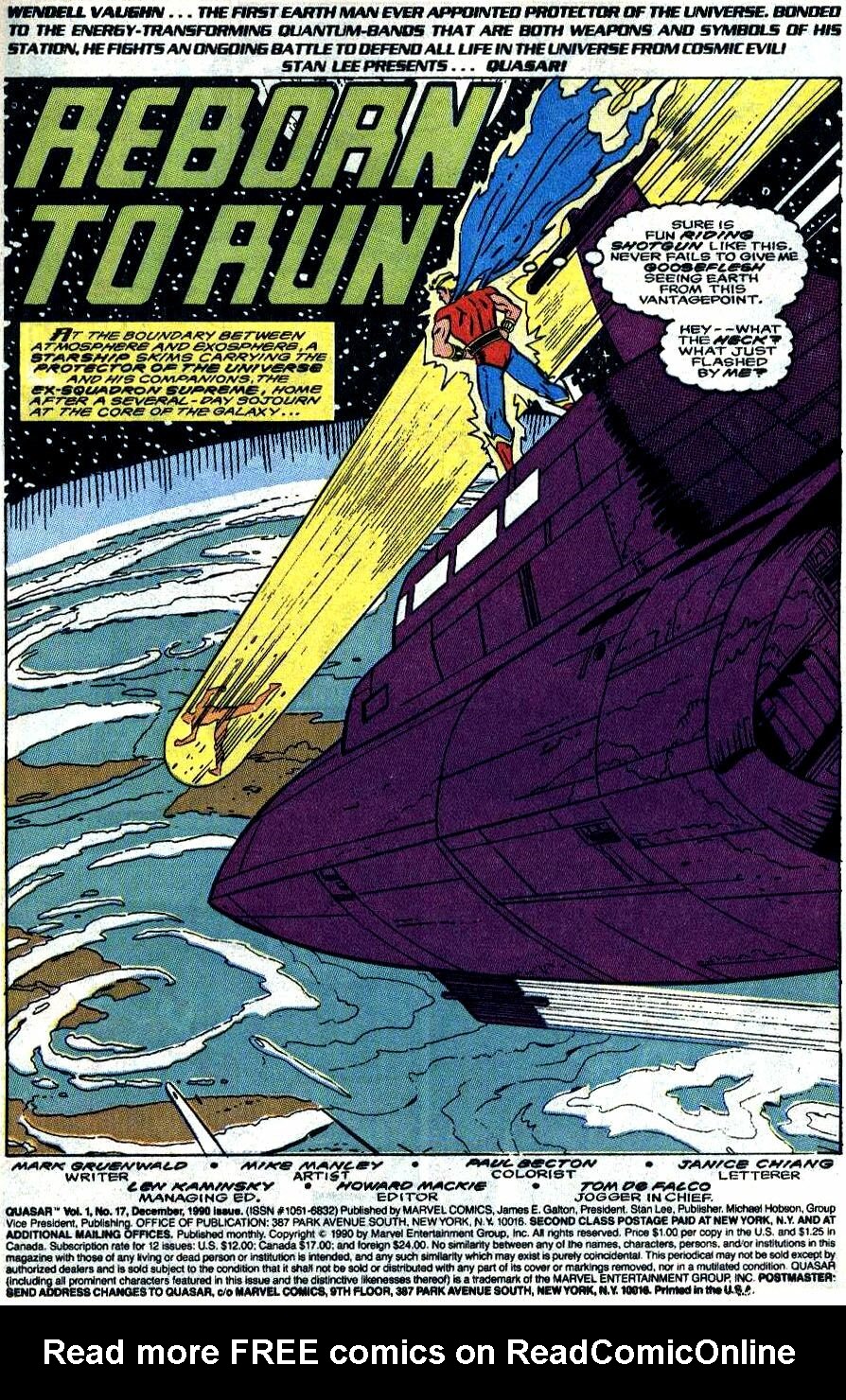 Read online Quasar comic -  Issue #17 - 2