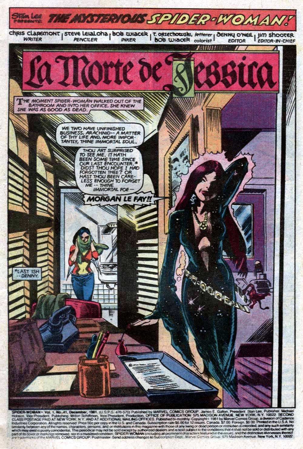 Read online Spider-Woman (1978) comic -  Issue #41 - 2