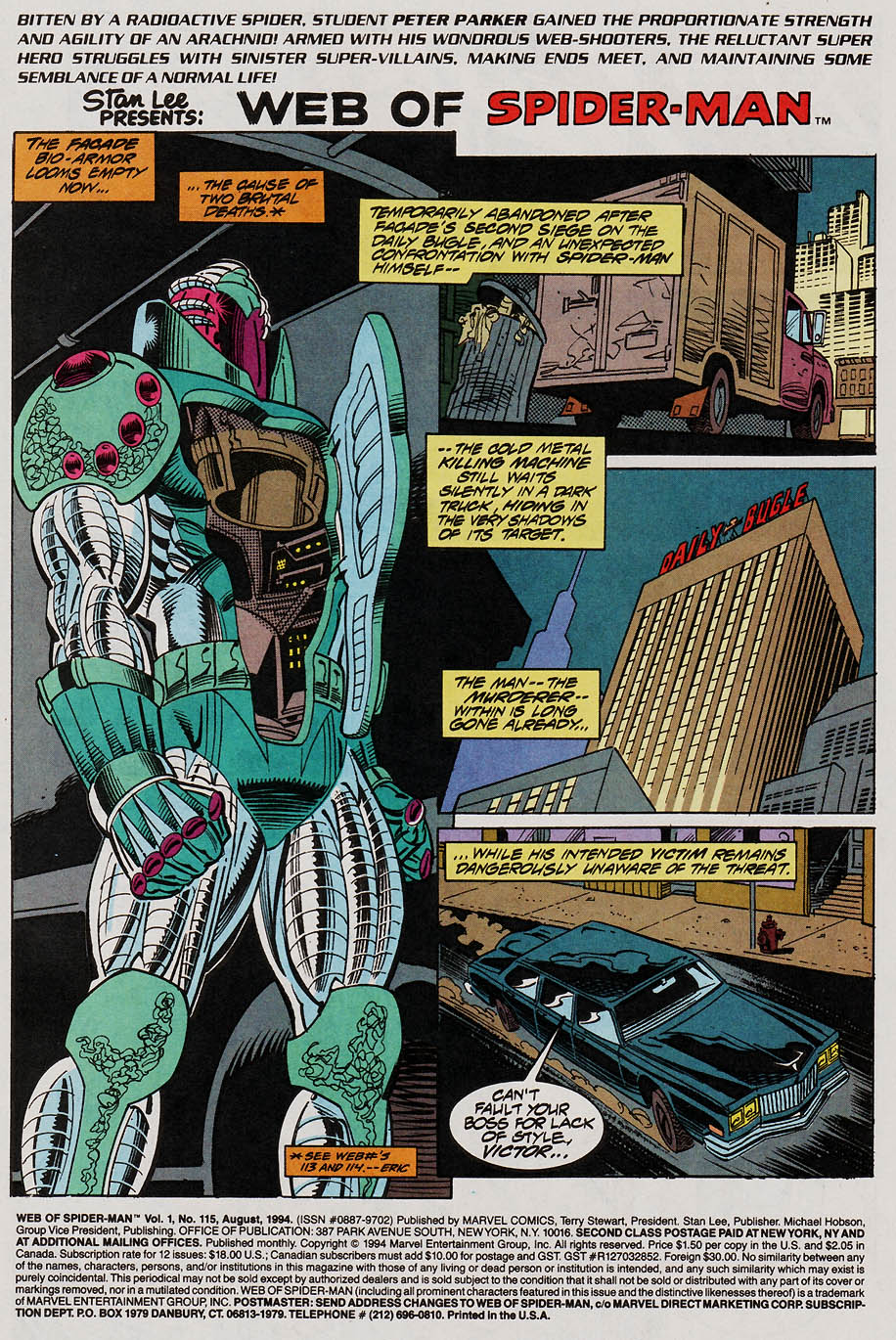 Read online Web of Spider-Man (1985) comic -  Issue #115 - 2