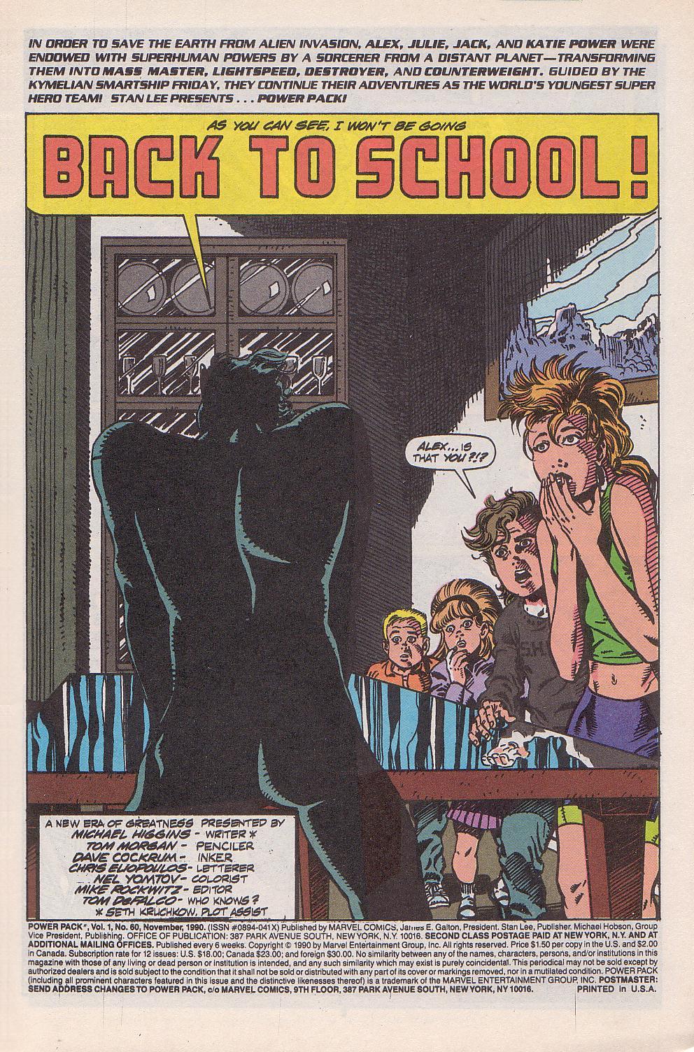 Read online Power Pack (1984) comic -  Issue #60 - 2