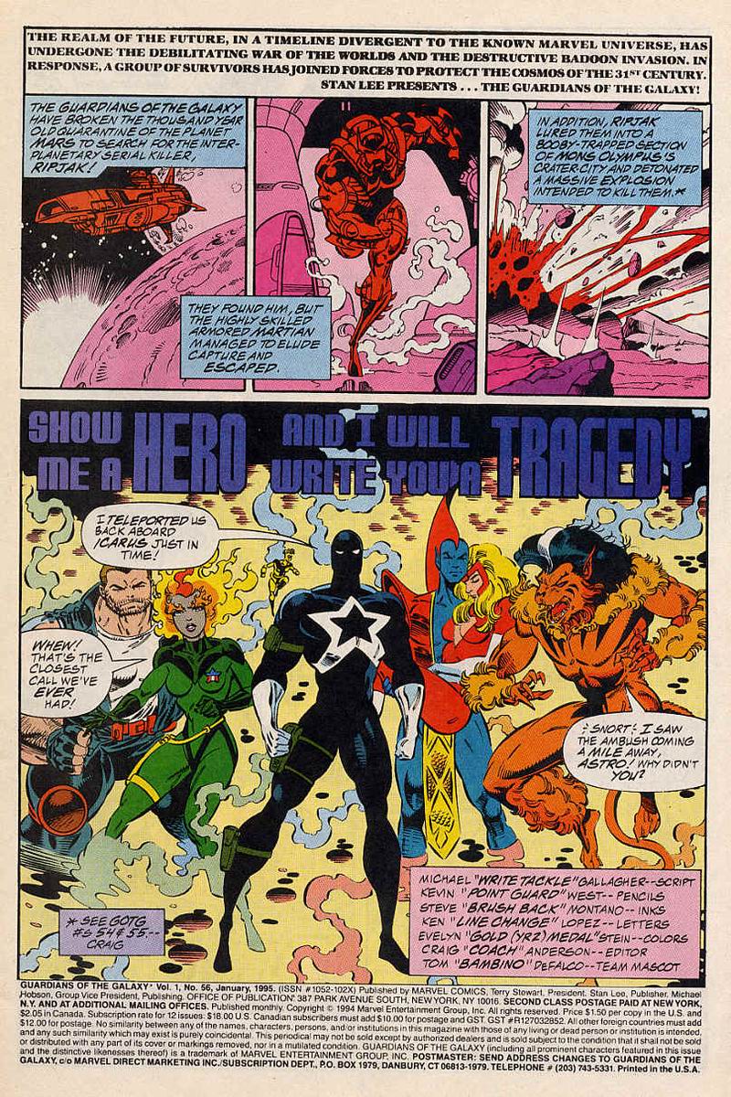 Read online Guardians of the Galaxy (1990) comic -  Issue #56 - 2