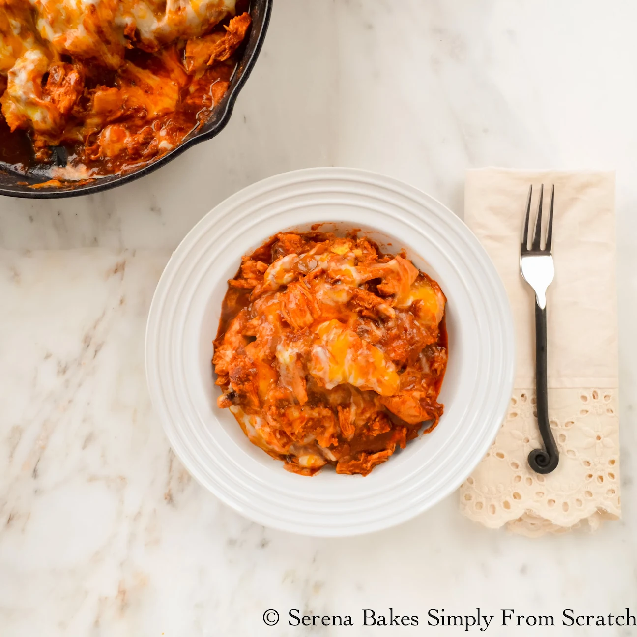 Gluten Free Chicken Tamale Skillet Casserole Serve.