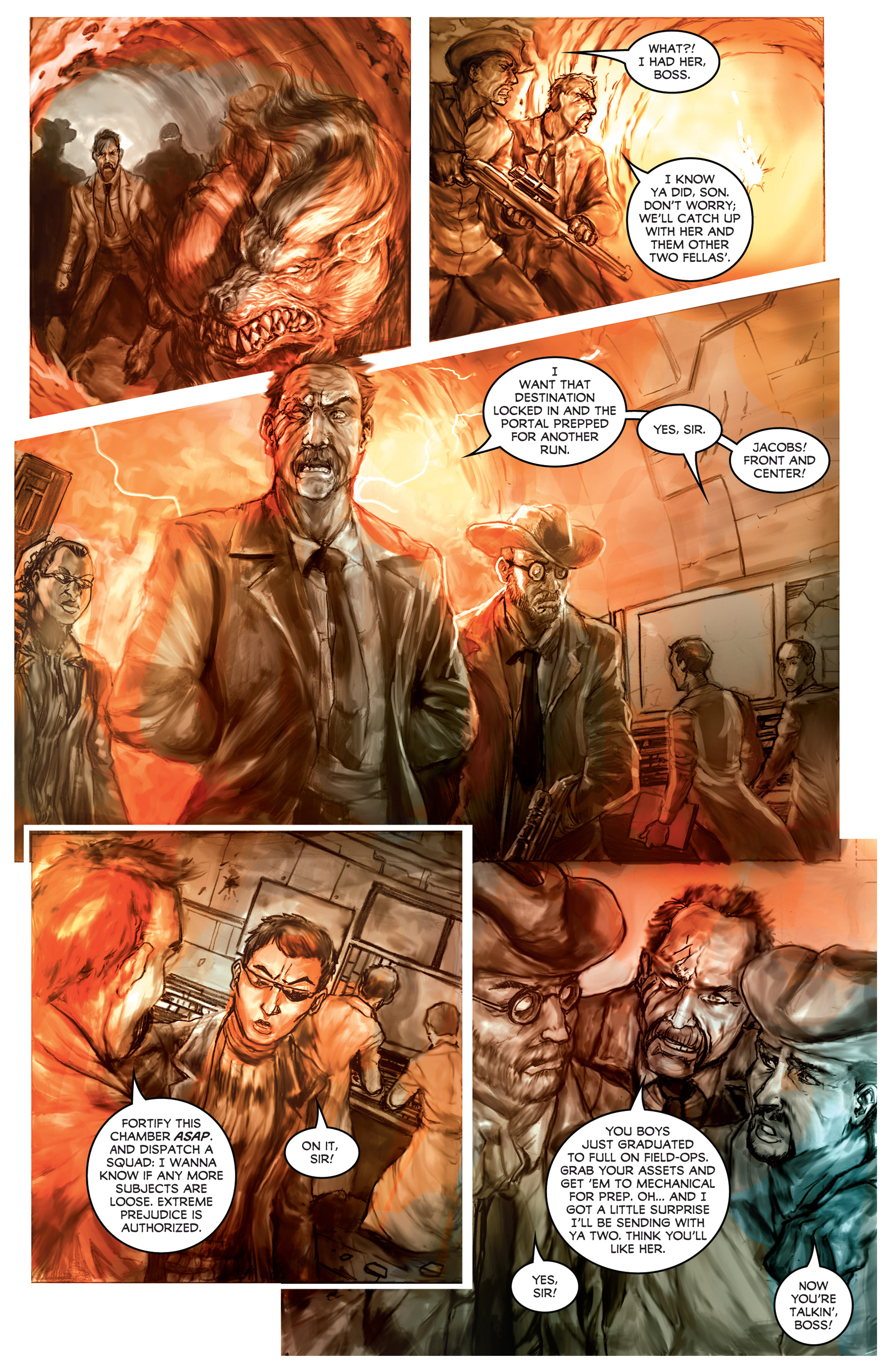Read online American Mythology Dark: Werewolves vs Dinosaurs comic -  Issue #2 - 9