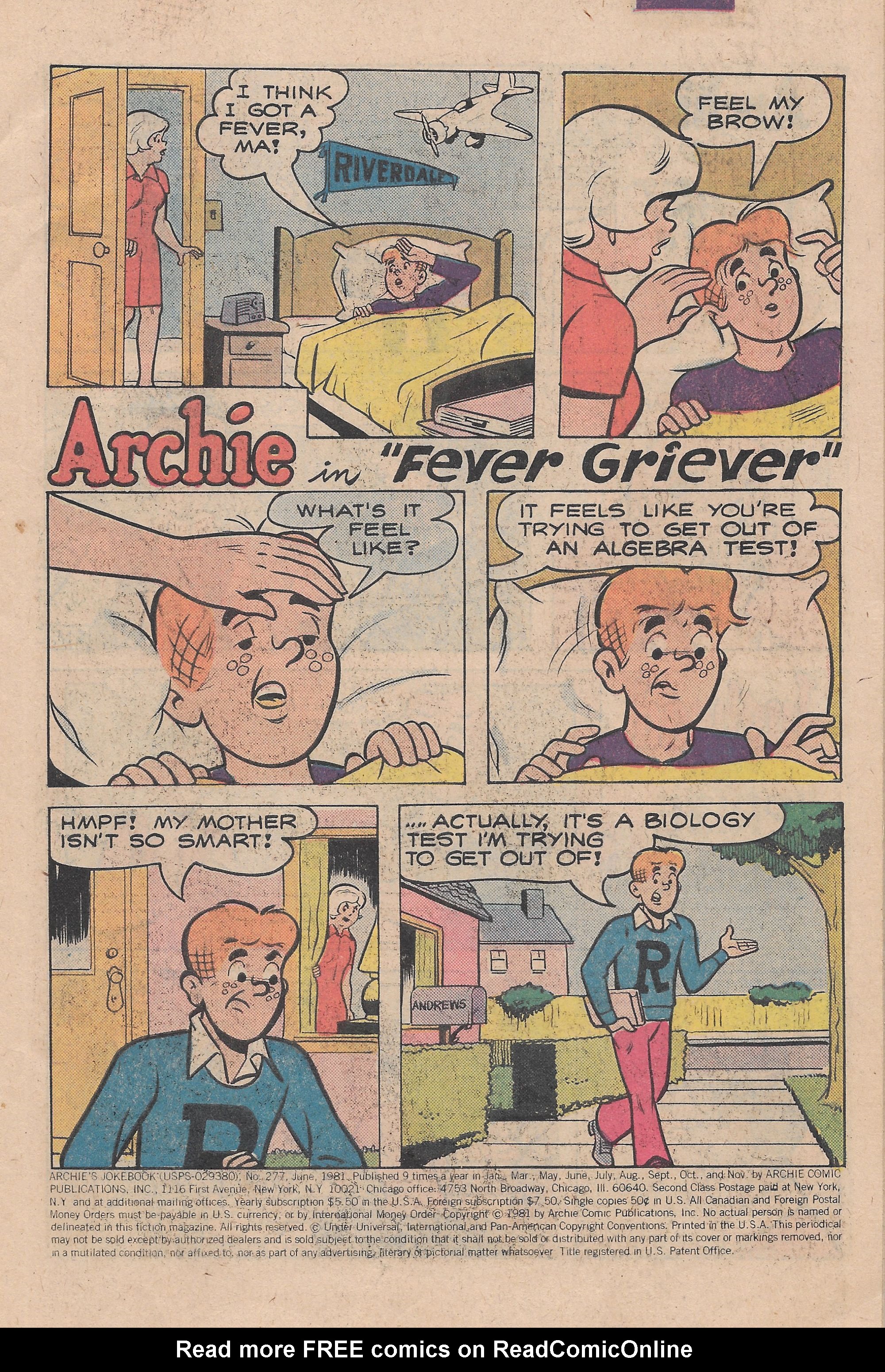 Read online Archie's Joke Book Magazine comic -  Issue #277 - 3