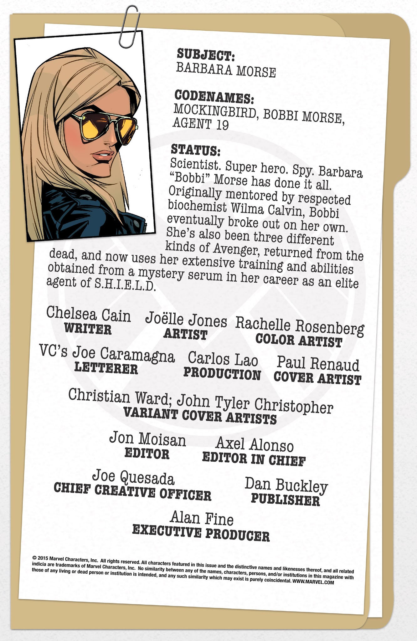 Read online Mockingbird: S.H.I.E.L.D. 50th Anniversary comic -  Issue #1 - 2