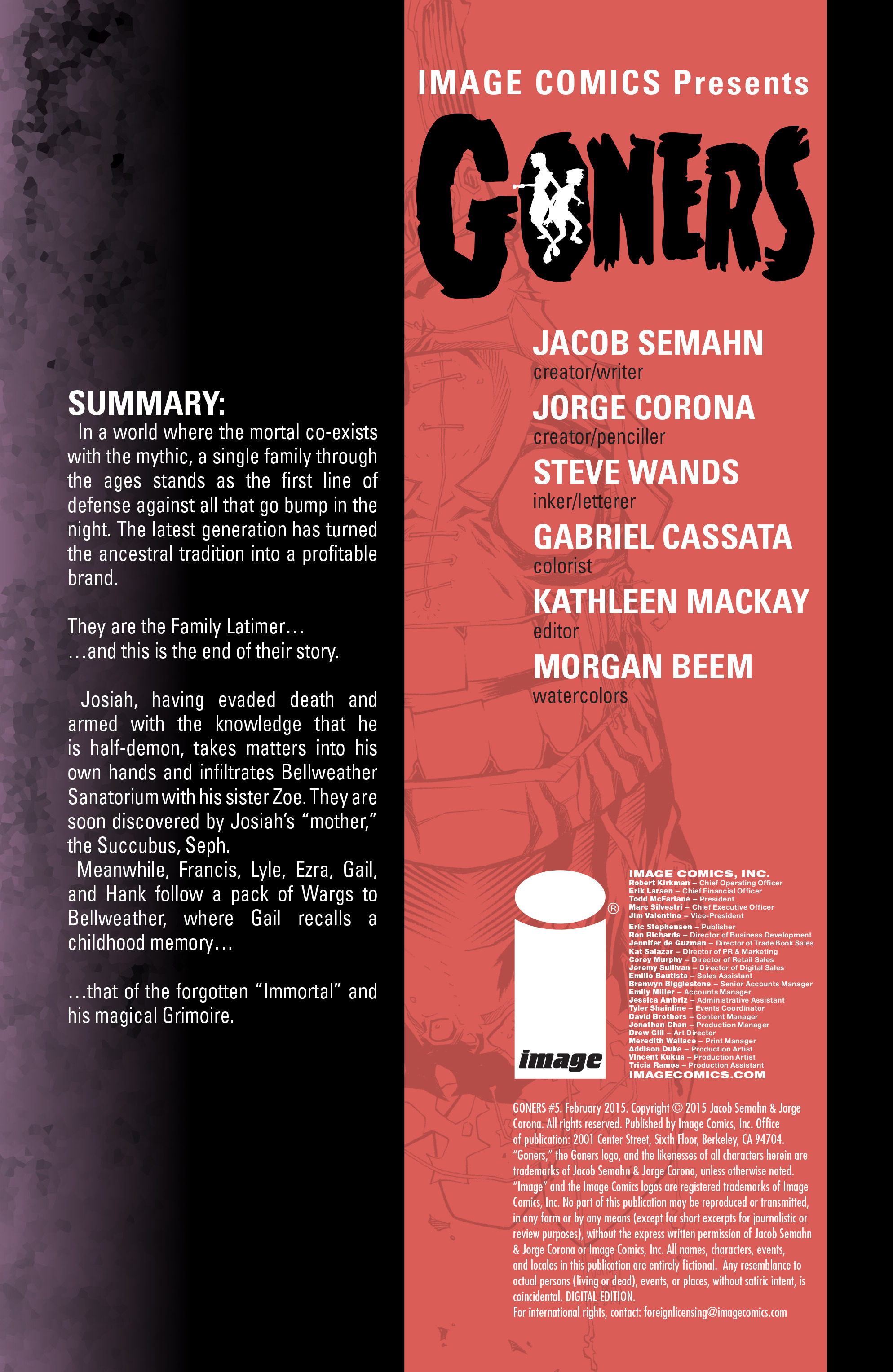 Read online Goners comic -  Issue #5 - 2