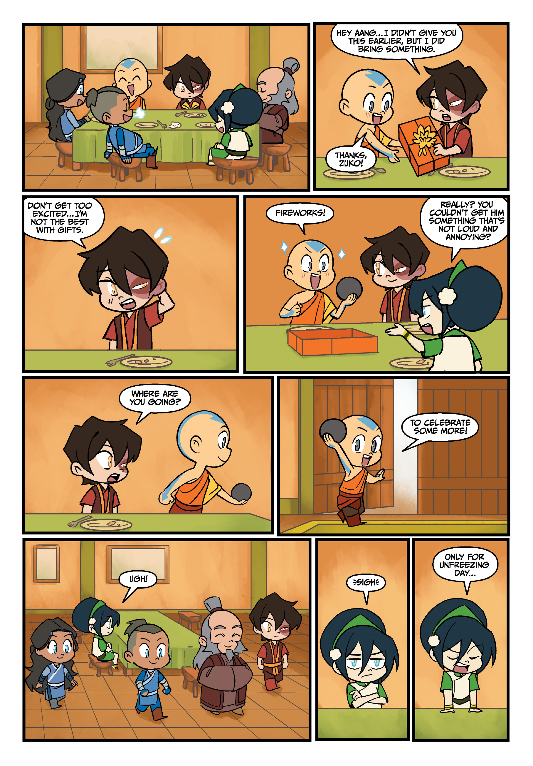 Read online Avatar: The Last Airbender Chibis - Aang's Unfreezing Day comic -  Issue # Full - 37