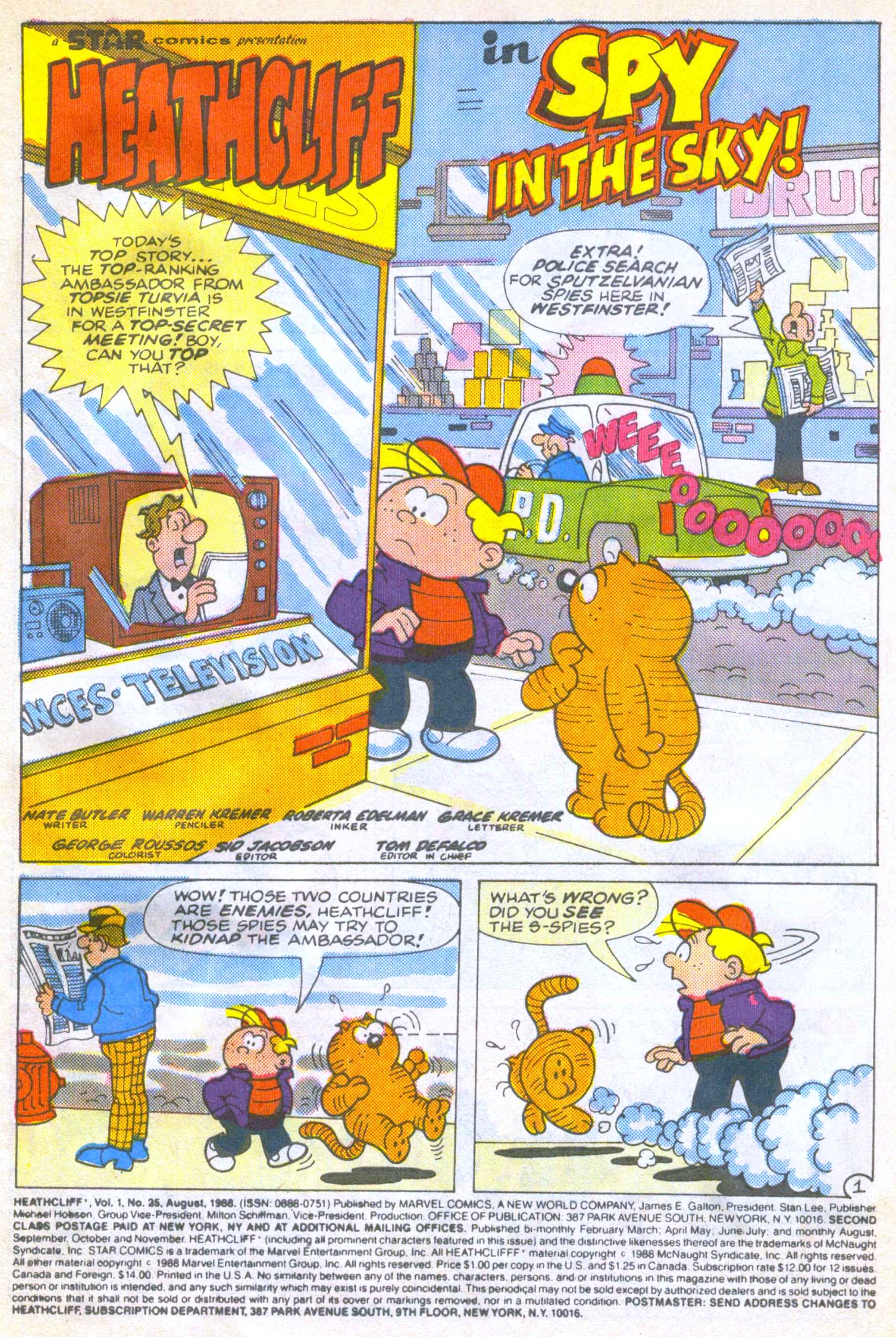 Read online Heathcliff comic -  Issue #25 - 2