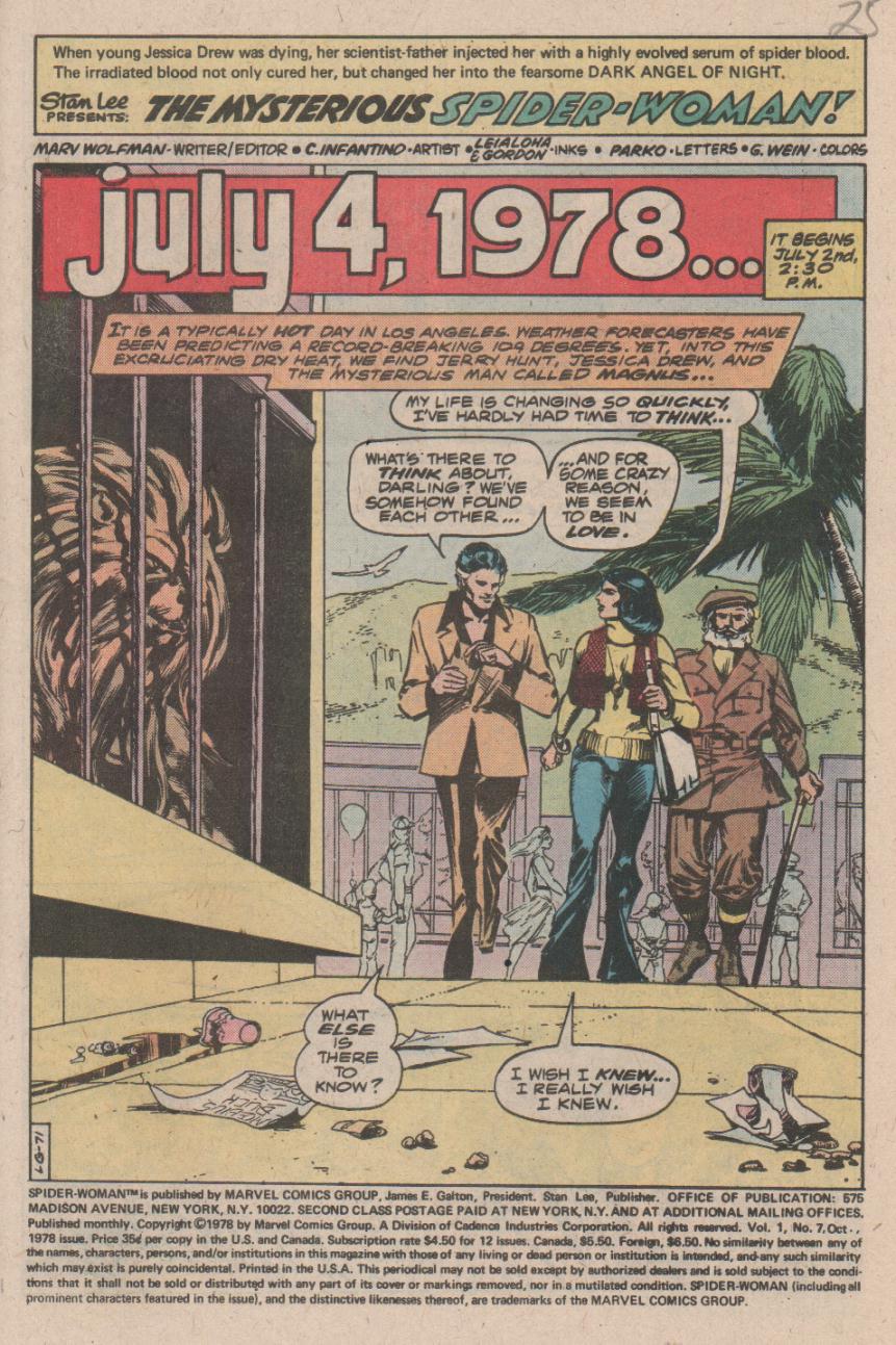Read online Spider-Woman (1978) comic -  Issue #7 - 2