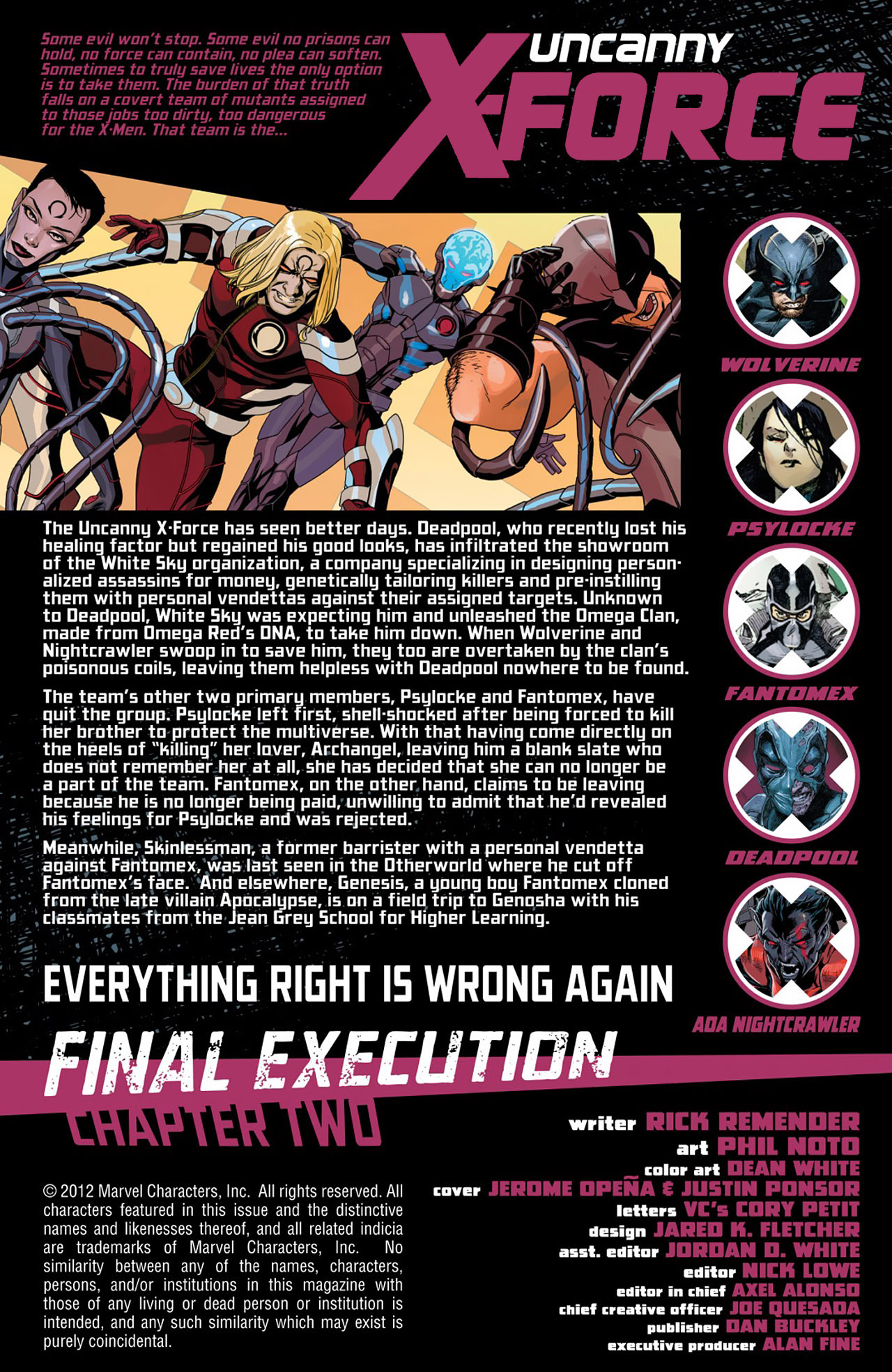 Read online Uncanny X-Force (2010) comic -  Issue #26 - 2