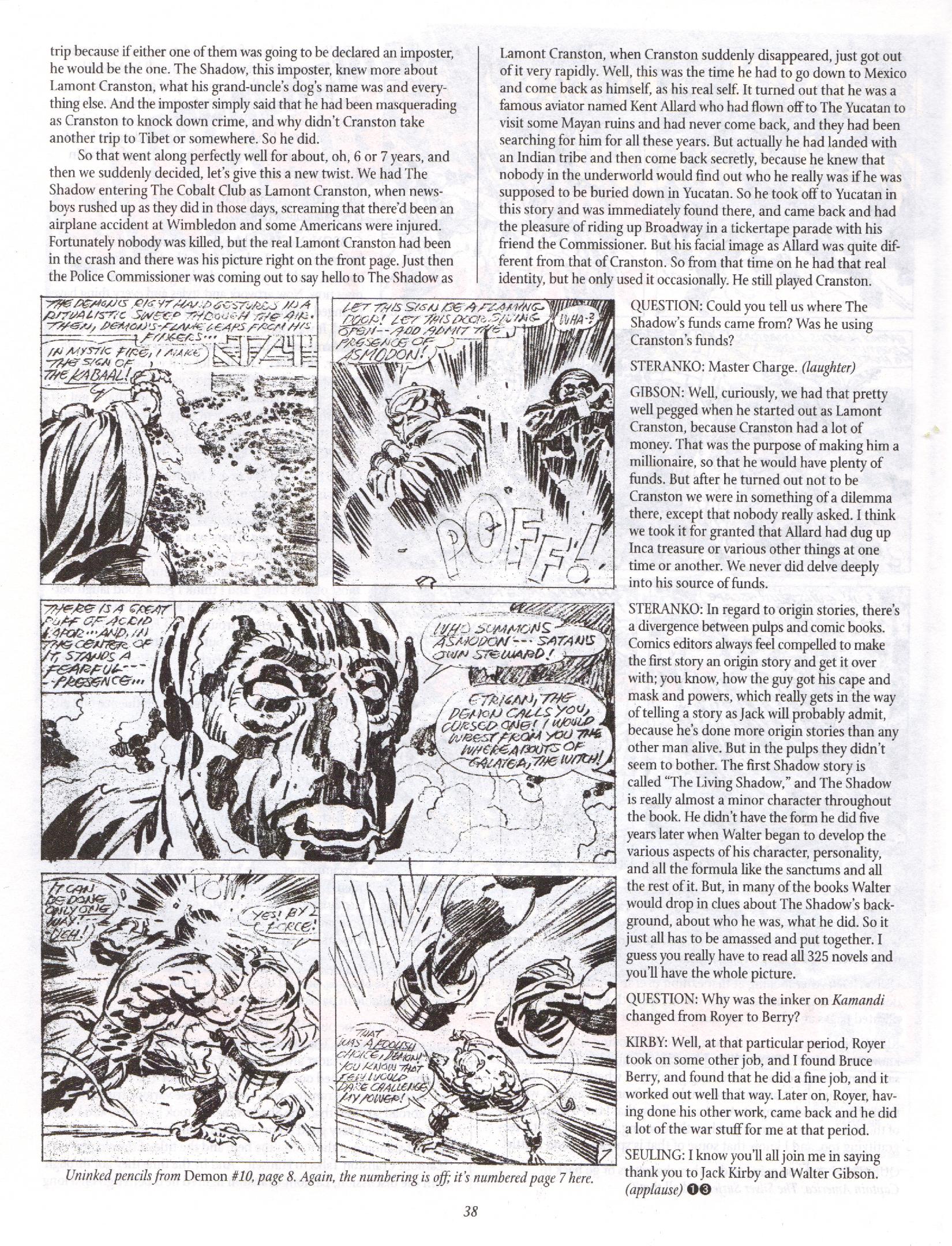 Read online The Jack Kirby Collector comic -  Issue #13 - 38