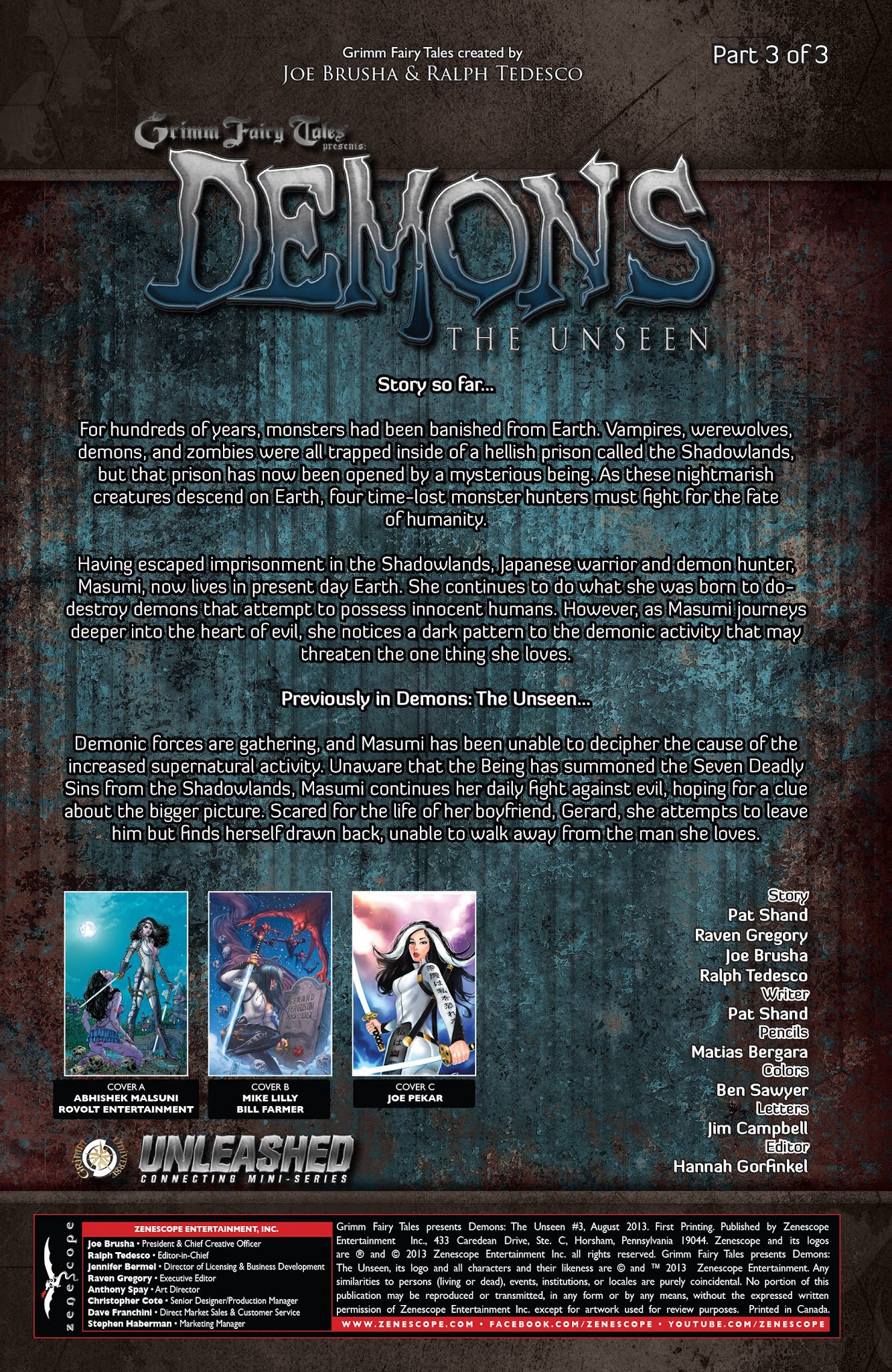 Read online Grimm Fairy Tales presents Demons: The Unseen comic -  Issue #3 - 2