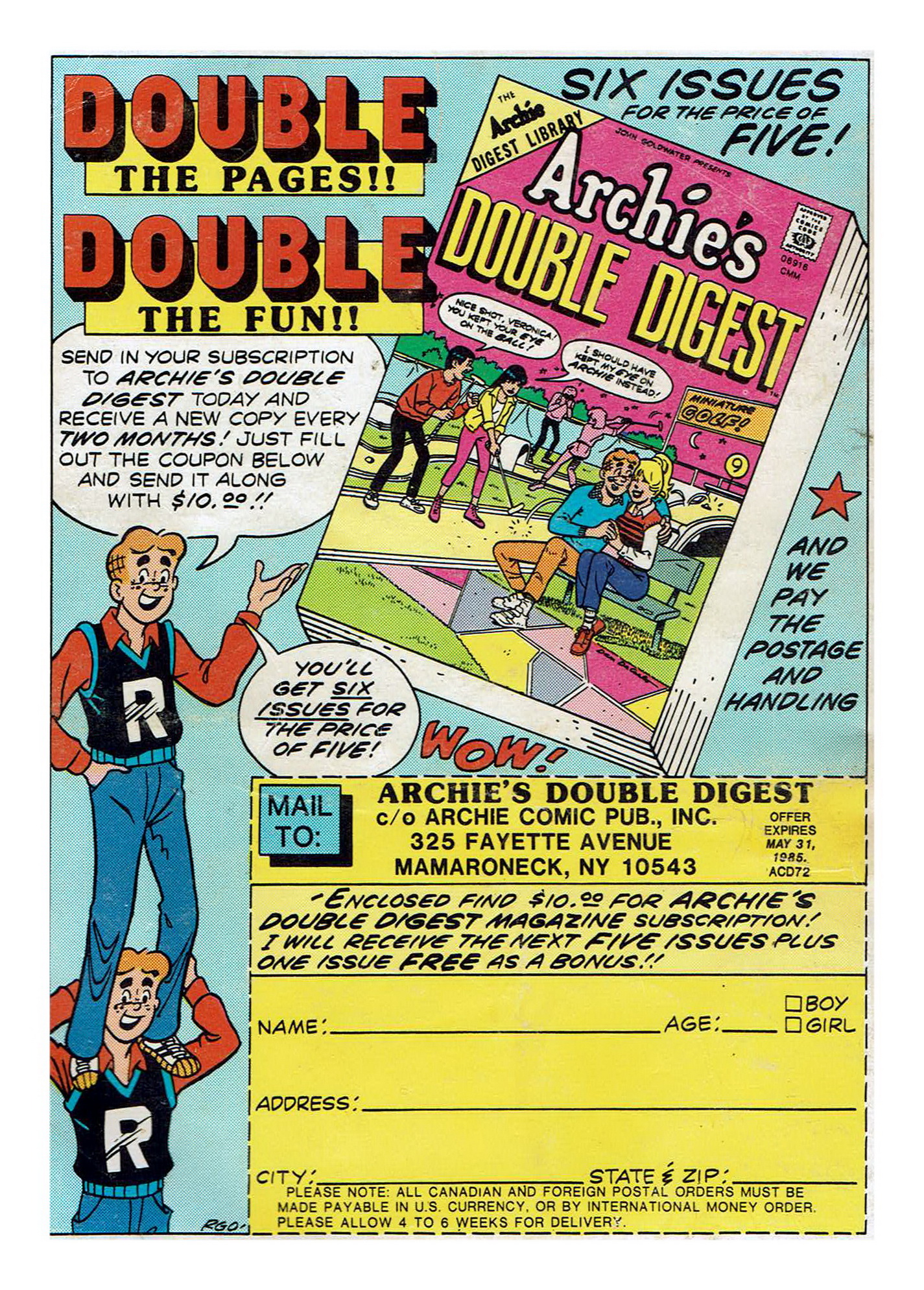 Read online Archie Digest Magazine comic -  Issue #72 - 132