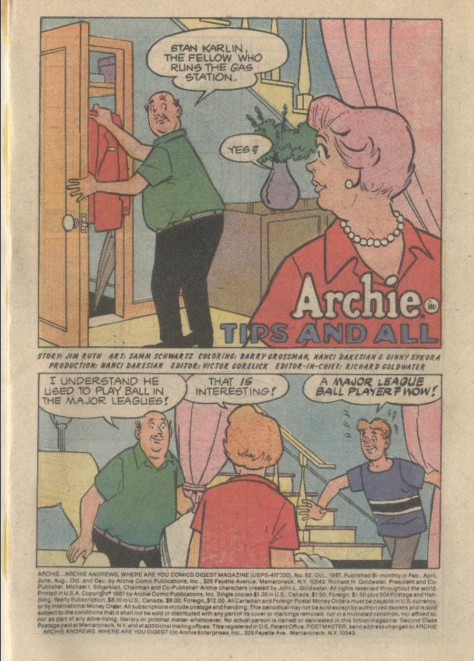 Read online Archie...Archie Andrews, Where Are You? Digest Magazine comic -  Issue #52 - 2