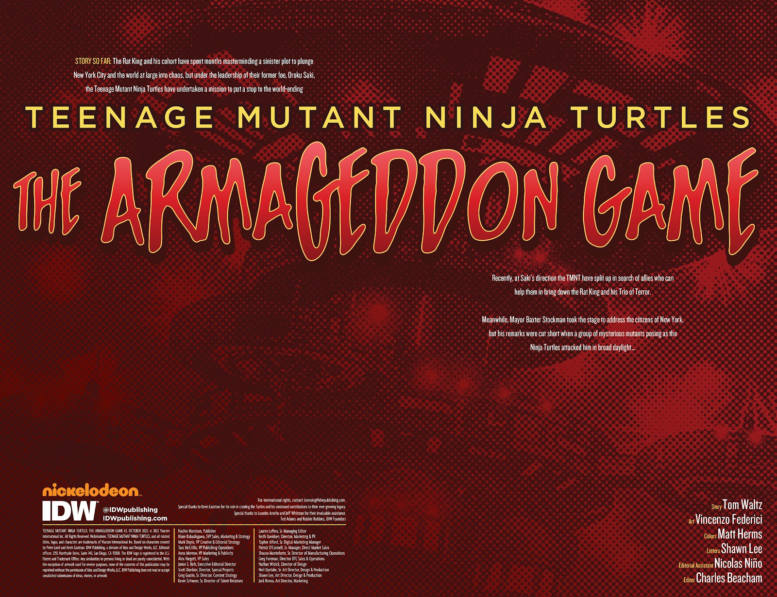 Teenage Mutant Ninja Turtles: The Armageddon Game issue 2 - Page 2