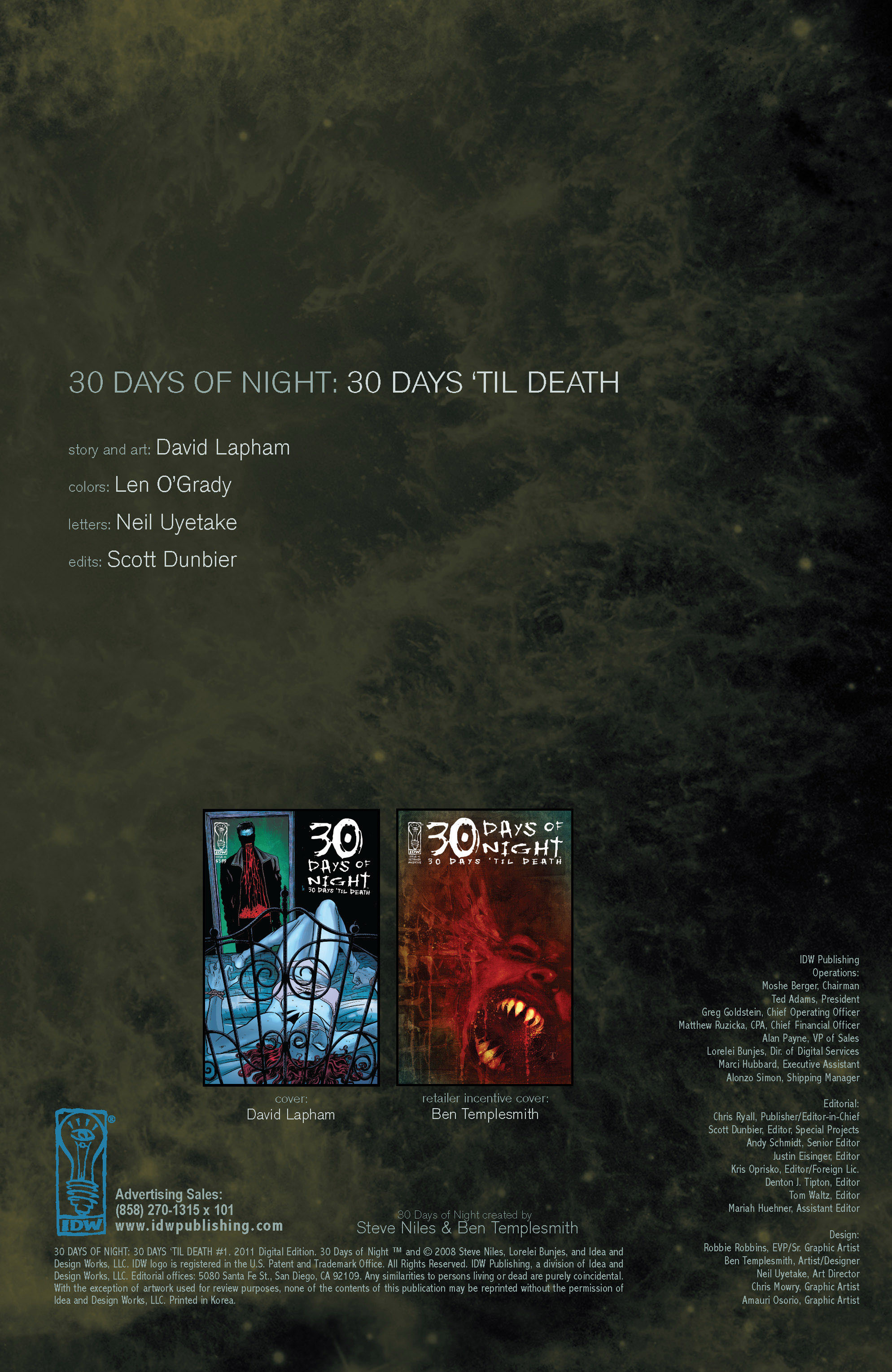 30 Days of Night: 30 Days 'til Death Issue #1 #1 - English 3