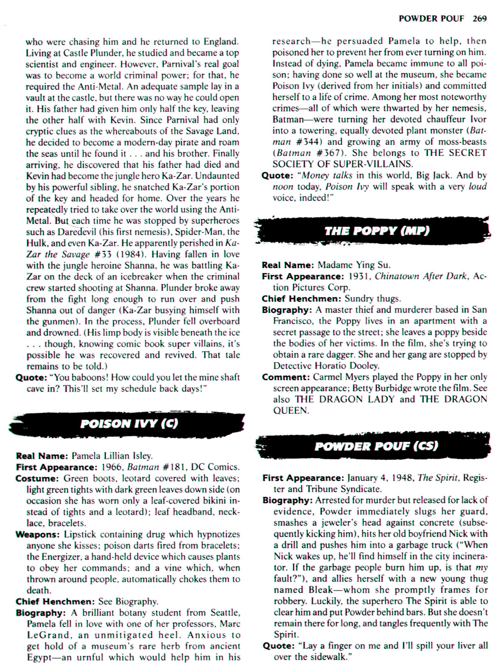 Read online The Encyclopedia of Super Villains comic -  Issue # TPB (Part 2) - 52