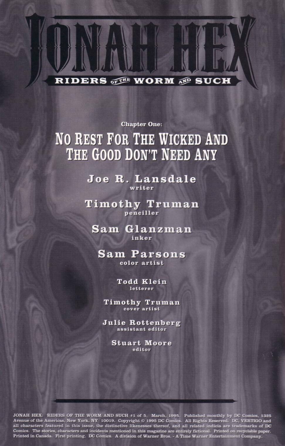 Read online Jonah Hex: Riders of the Worm and Such comic -  Issue #1 - 2