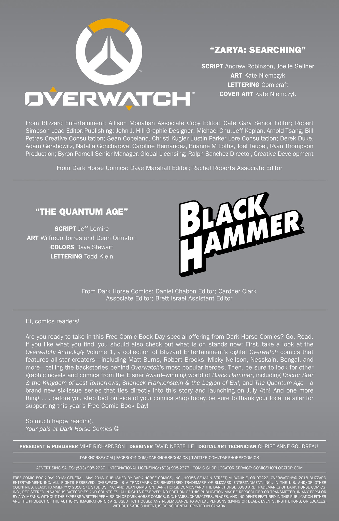 Read online Free Comic Book Day 2018 comic -  Issue # Overwatch and Black Hamme - 2