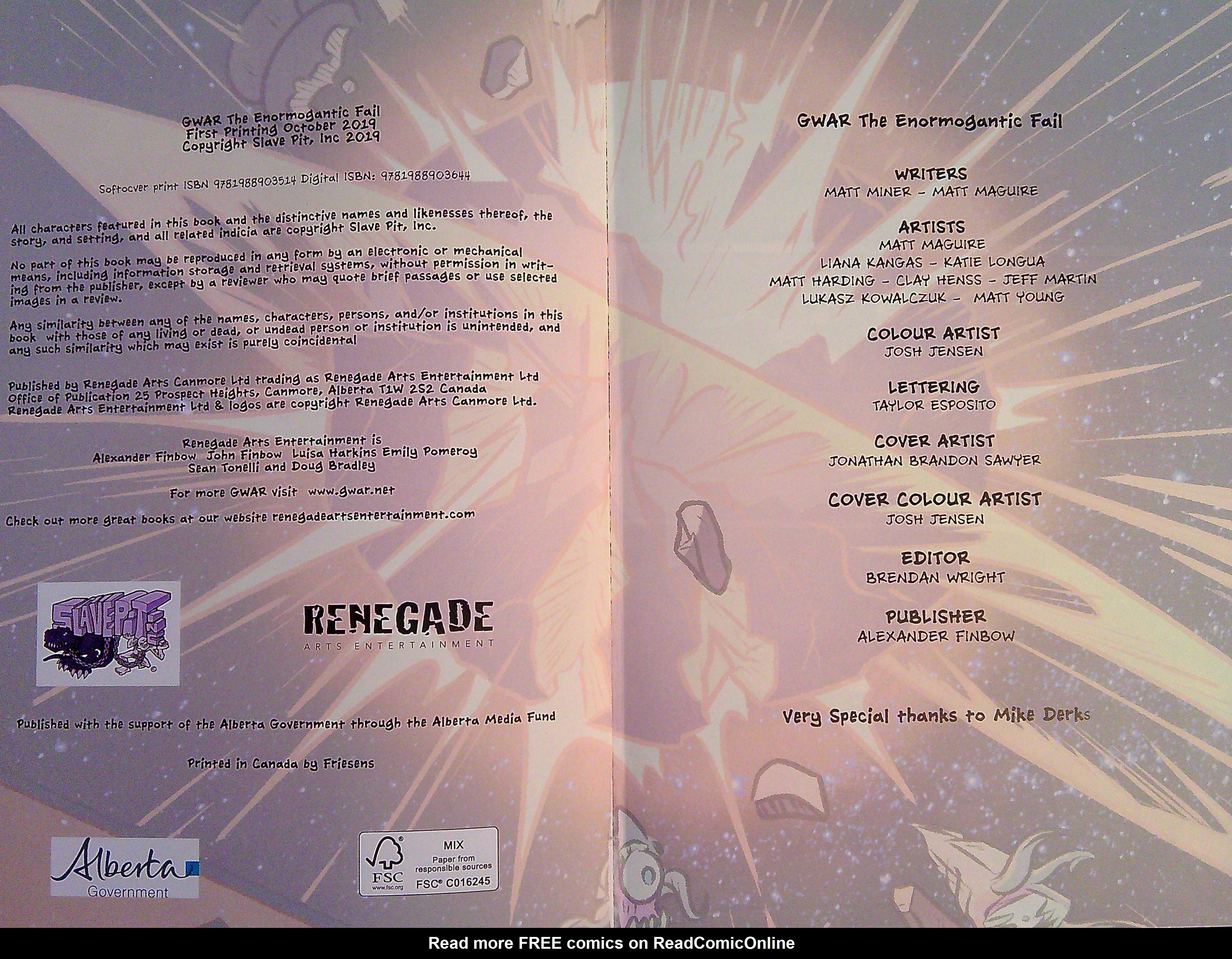 Read online GWAR: The Enormogantic Fail comic -  Issue # TPB - 2