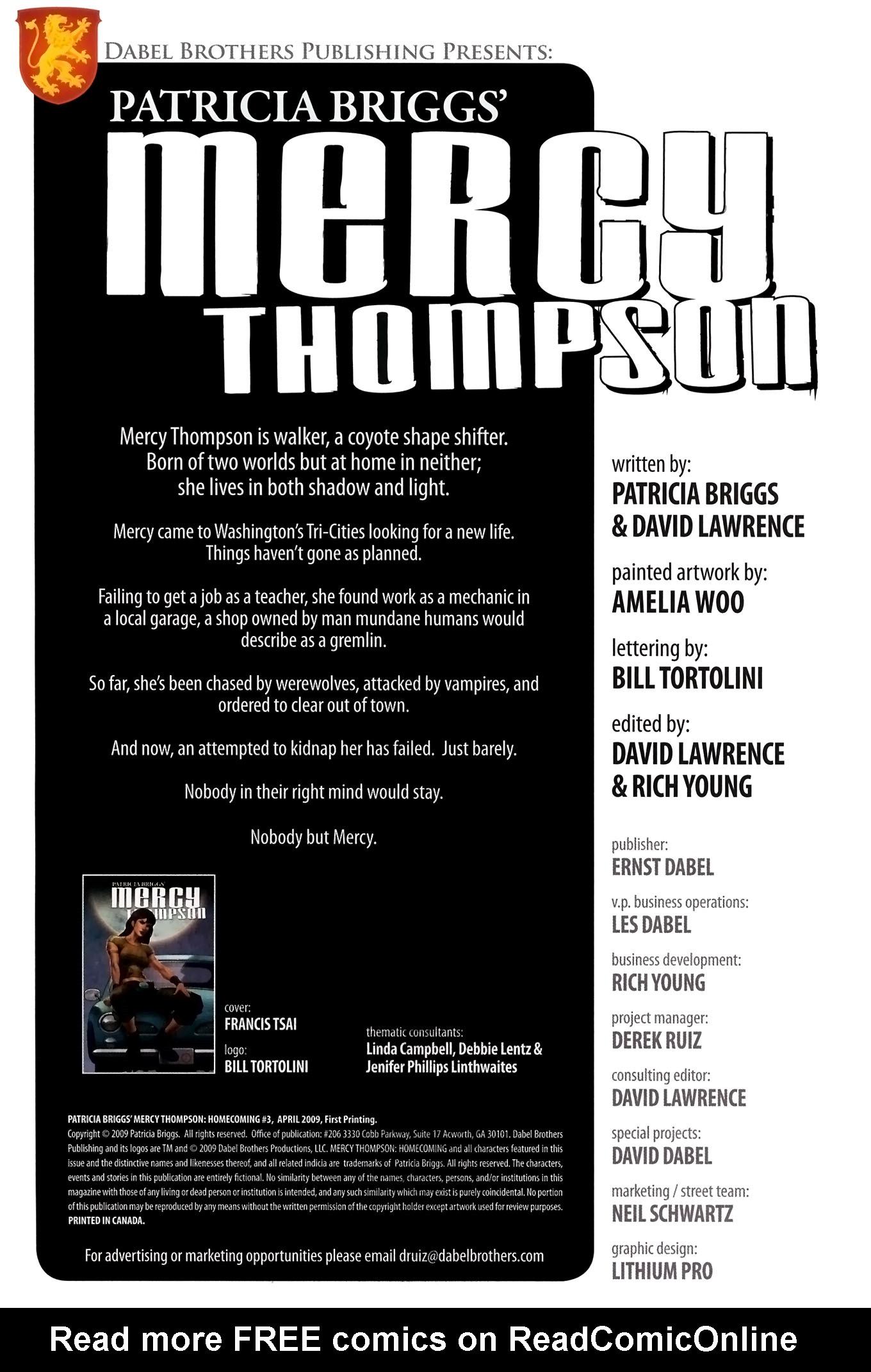 Read online Patricia Briggs' Mercy Thompson:  Homecoming comic -  Issue #3 - 2
