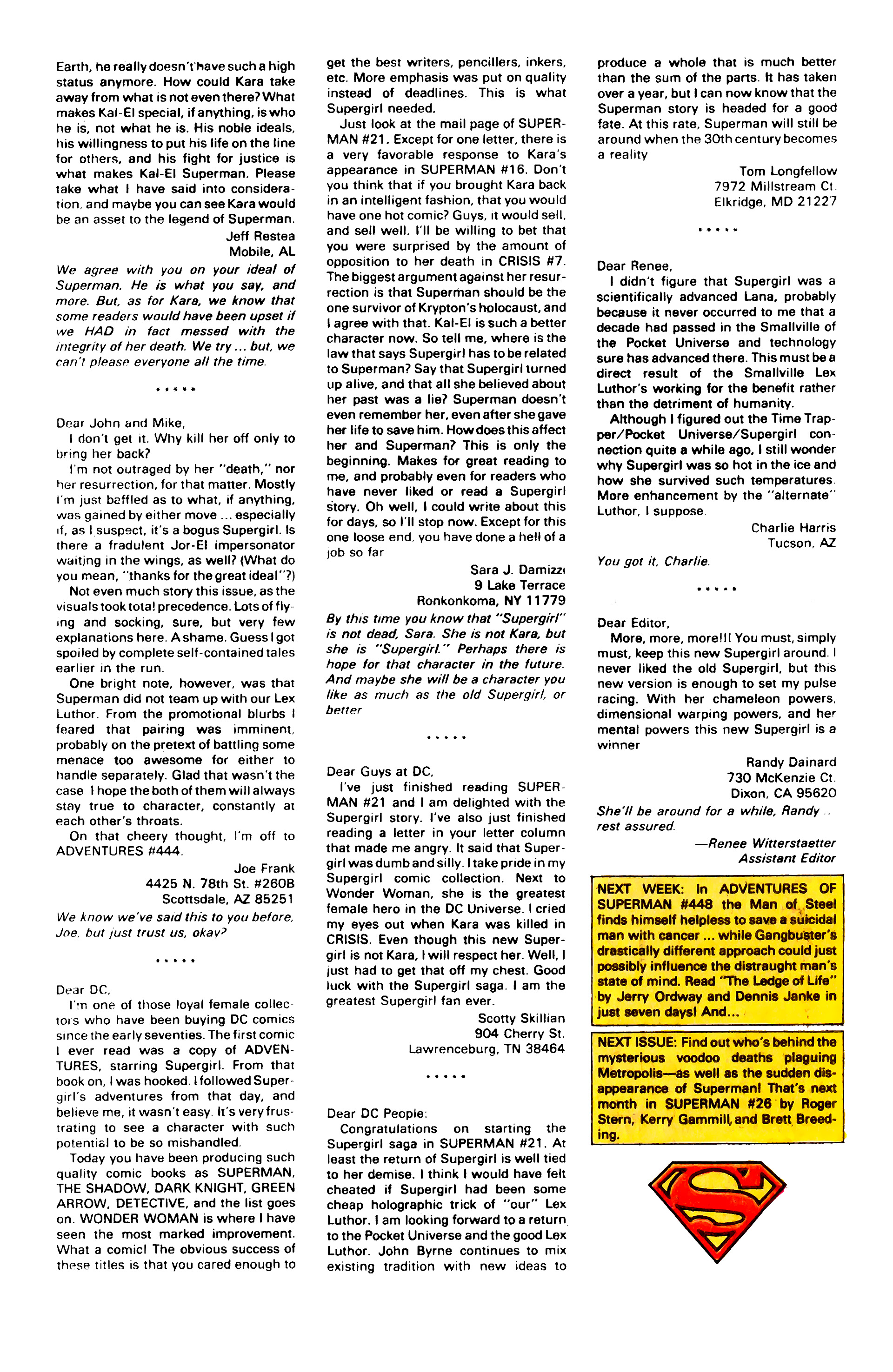 Read online Superman (1987) comic -  Issue #25 - 25