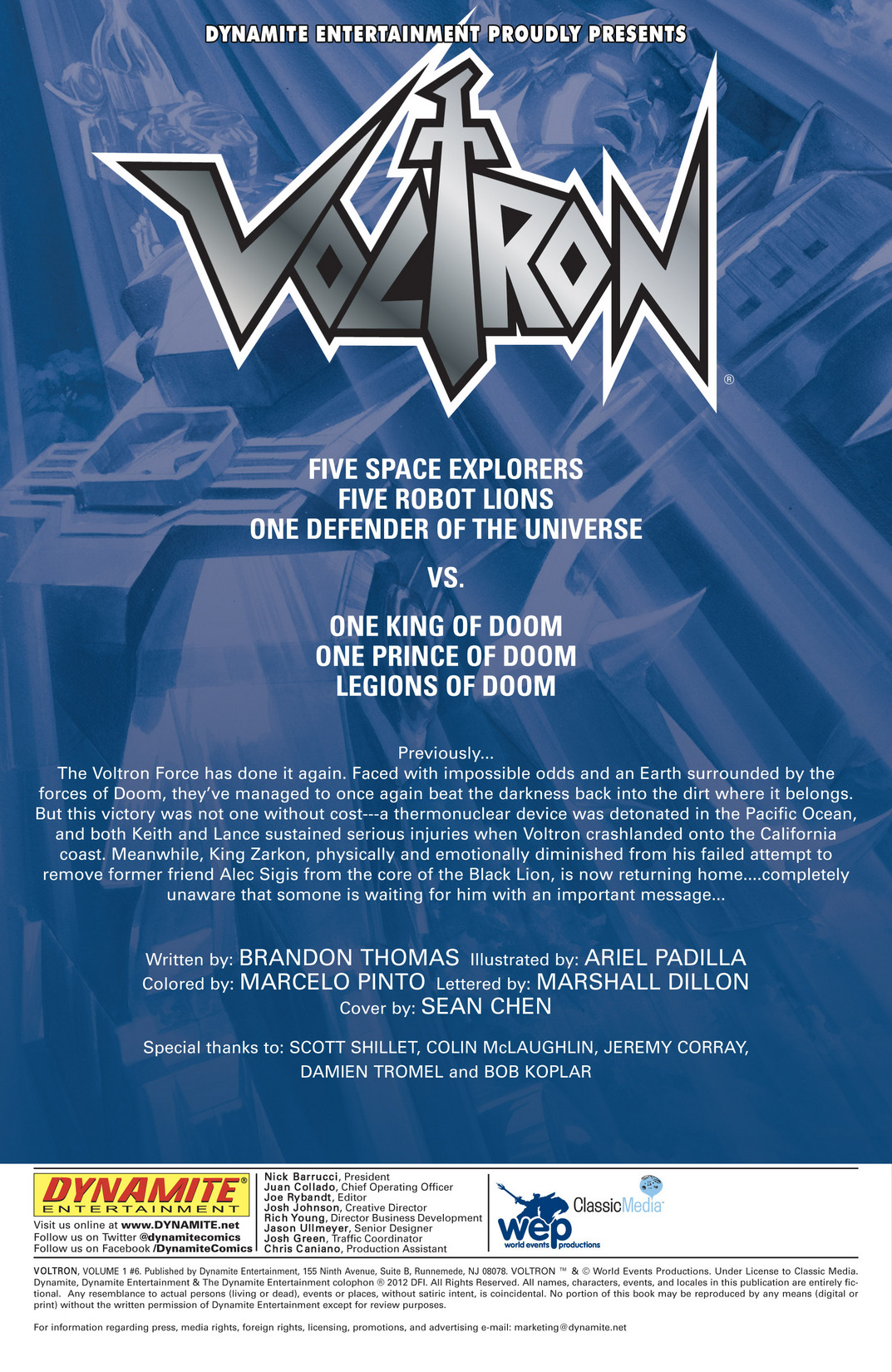 Read online Voltron comic -  Issue #6 - 2