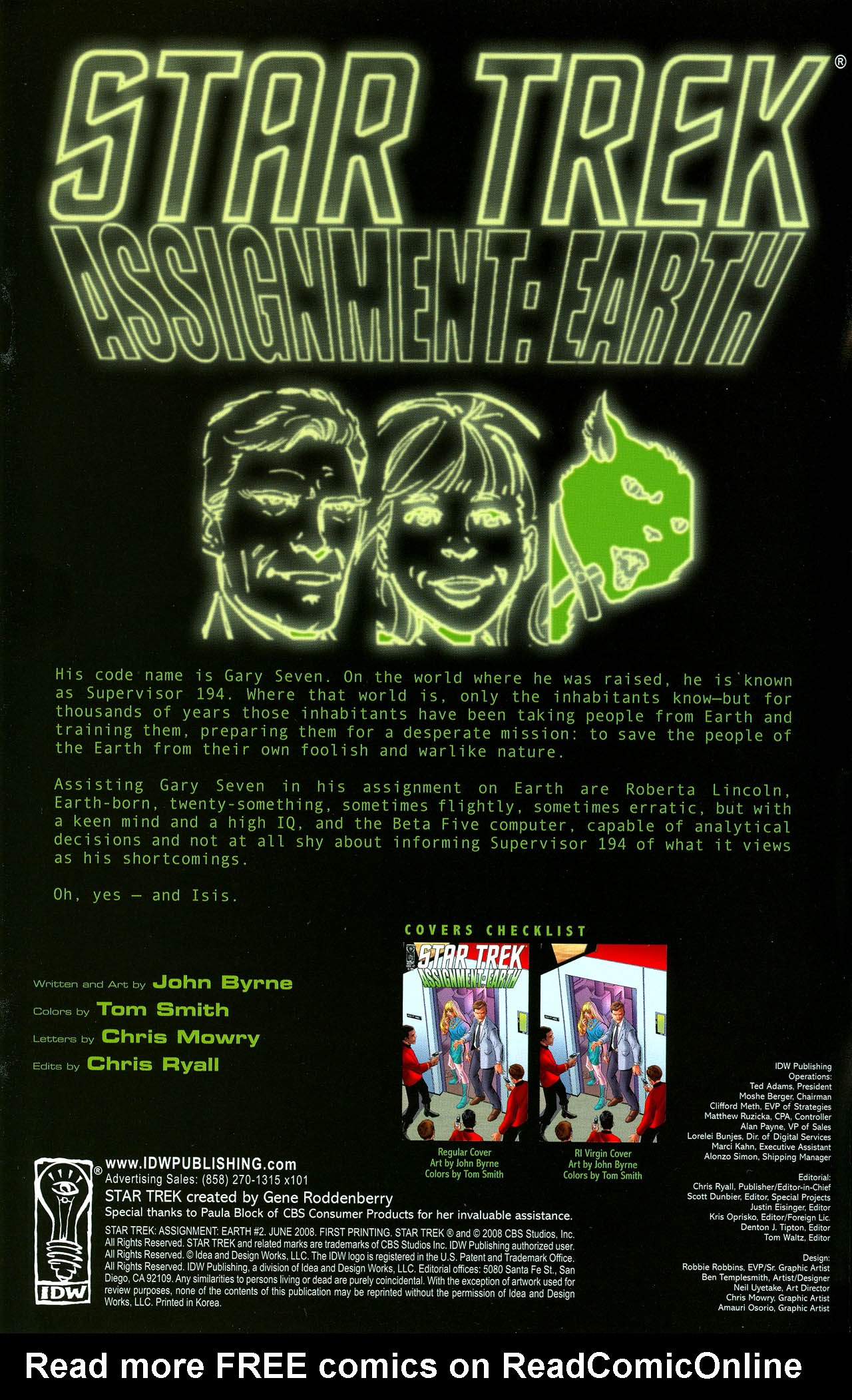 Read online Star Trek: Assignment: Earth comic -  Issue #2 - 2