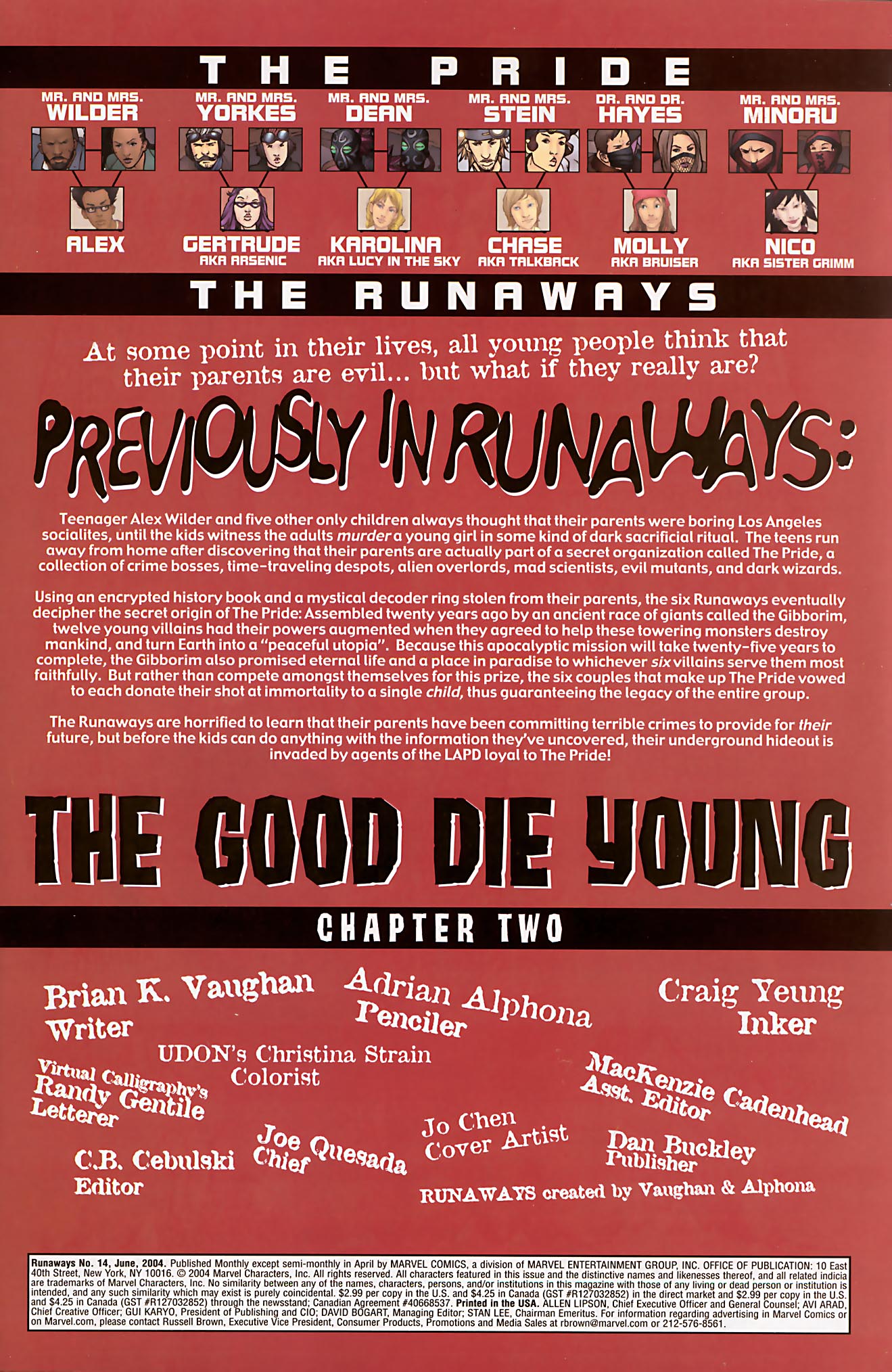 Read online Runaways (2003) comic -  Issue #14 - 2