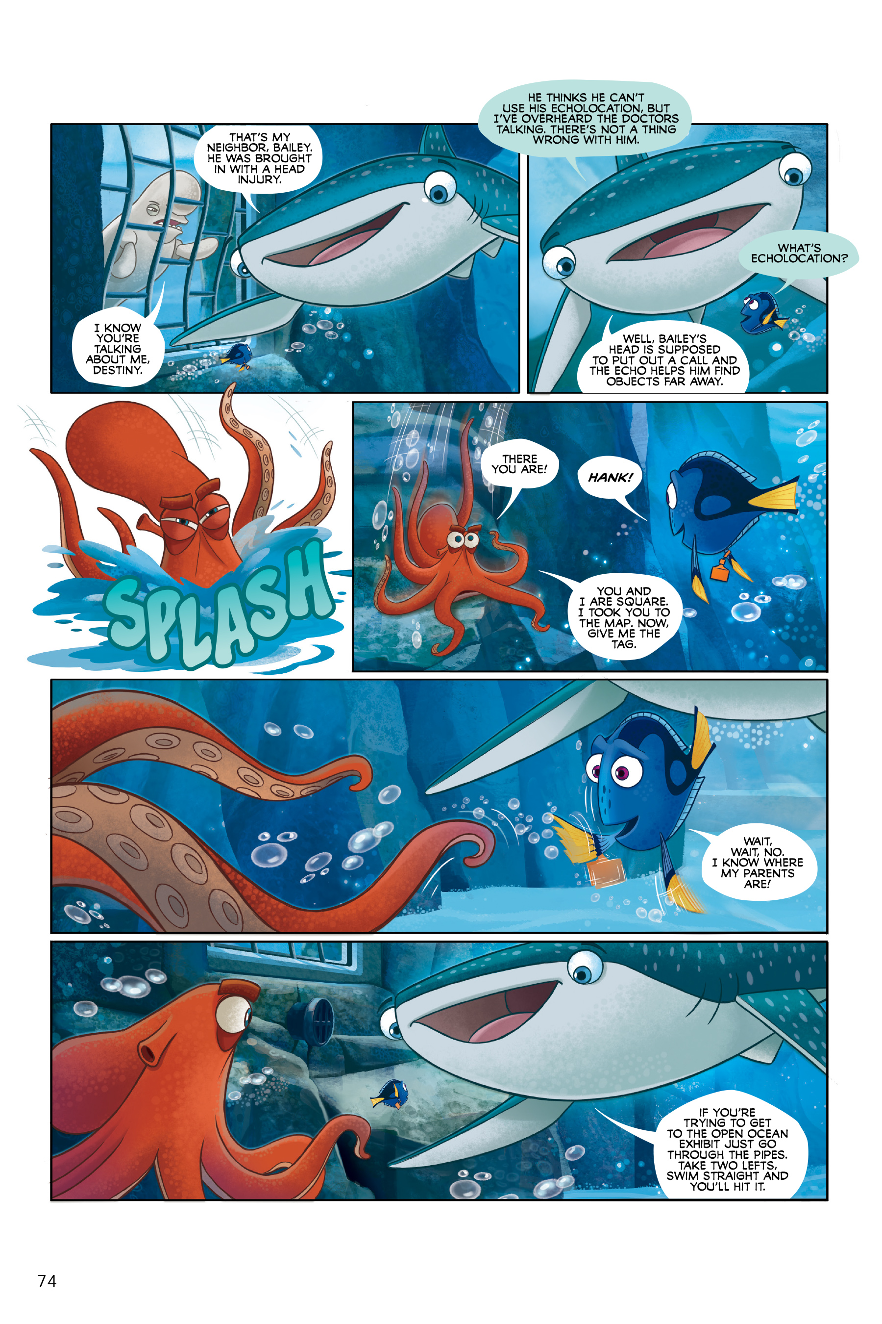 Read online Disney/PIXAR Finding Nemo and Finding Dory: The Story of the Movies in Comics comic -  Issue # TPB - 74