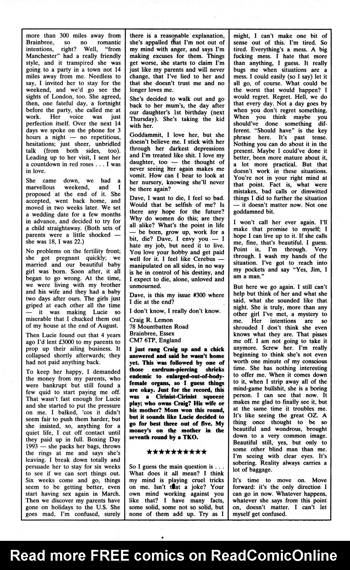 Read online Cerebus comic -  Issue #184 - 22