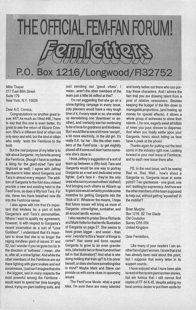 Read online Femforce comic -  Issue #48 - 40