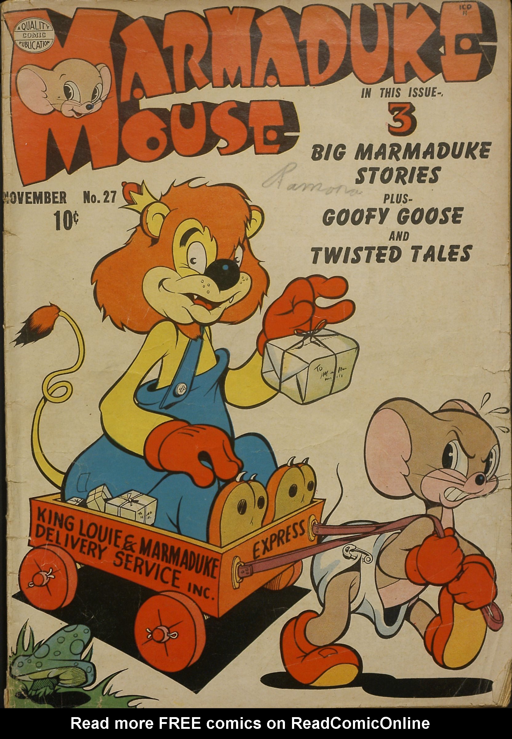 Read online Marmaduke Mouse comic -  Issue #27 - 1