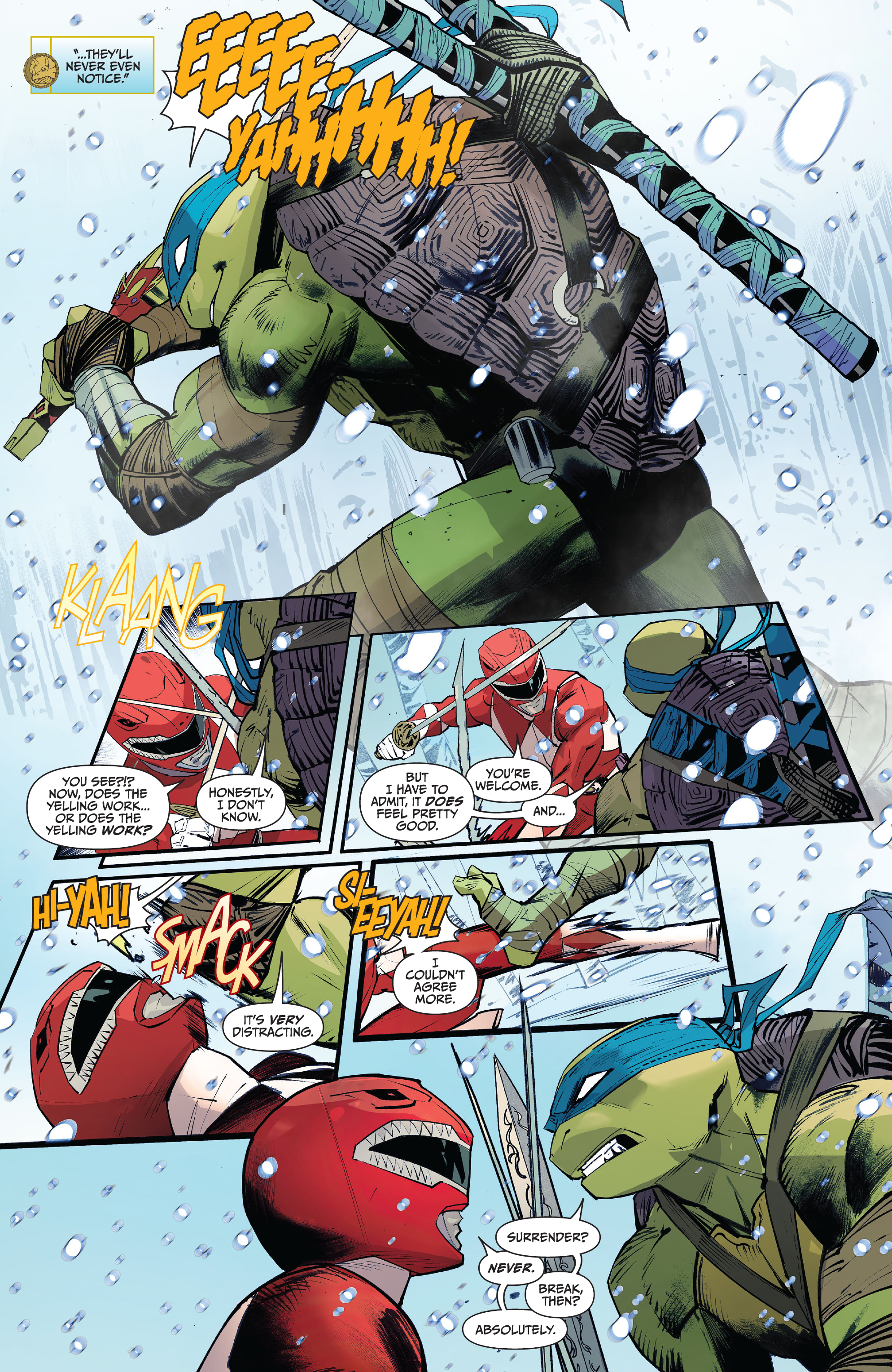 Read online Mighty Morphin Power Rangers/ Teenage Mutant Ninja Turtles II comic -  Issue #1 - 9