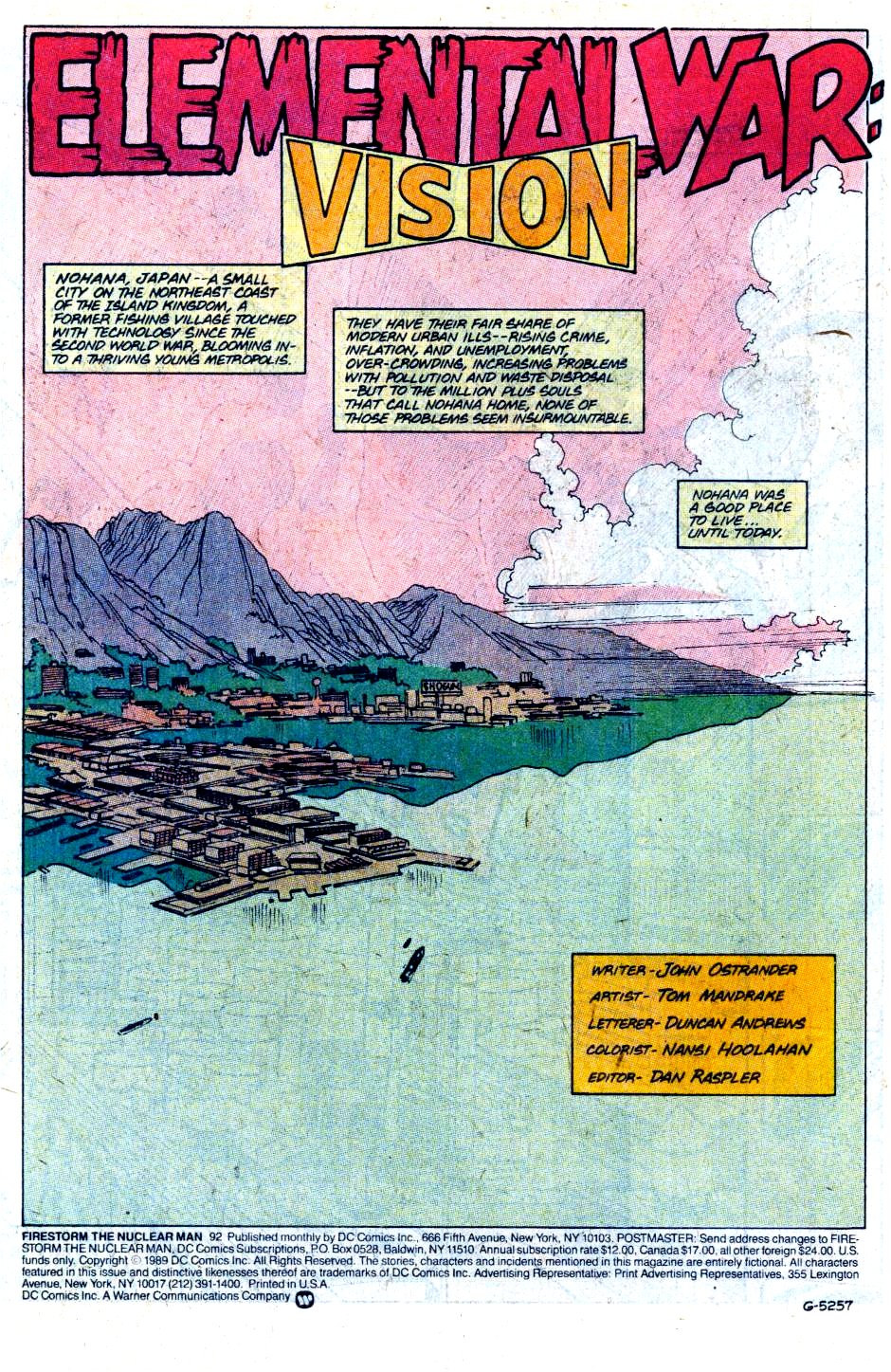 Read online Firestorm, the Nuclear Man comic -  Issue #92 - 2