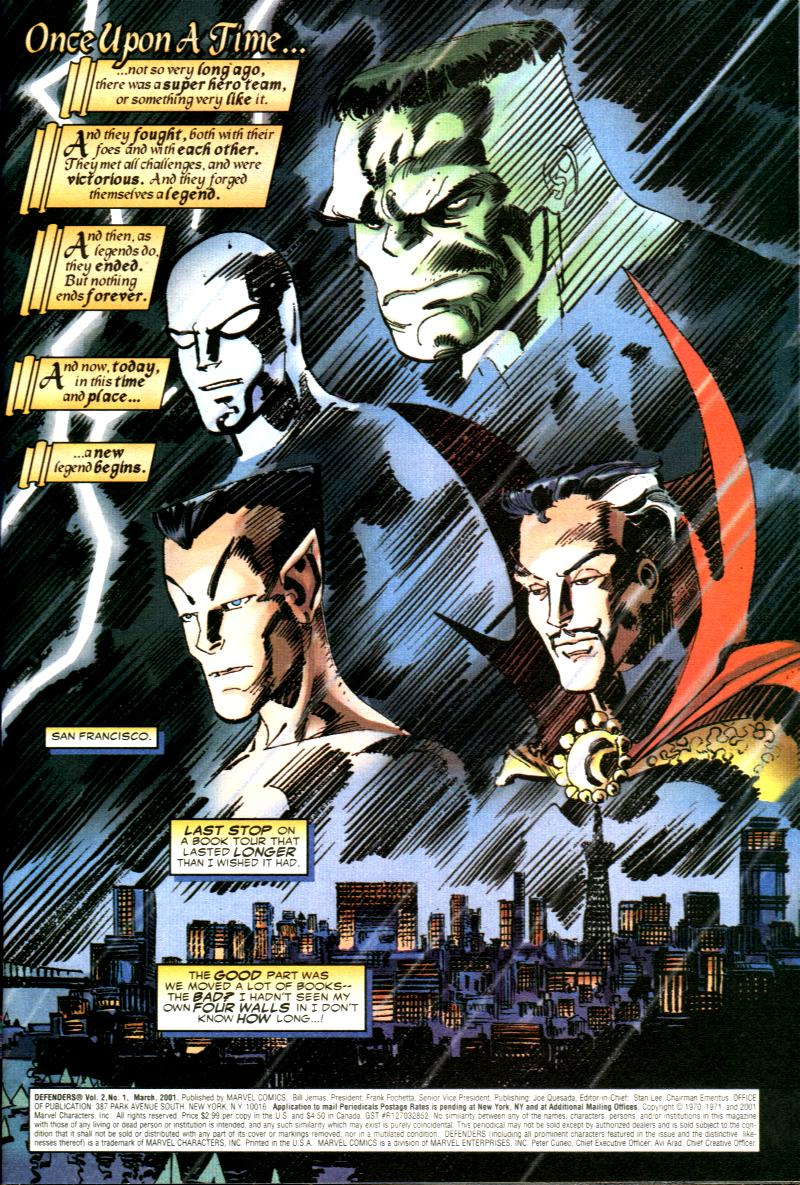 Read online Defenders (2001) comic -  Issue #1 - 2