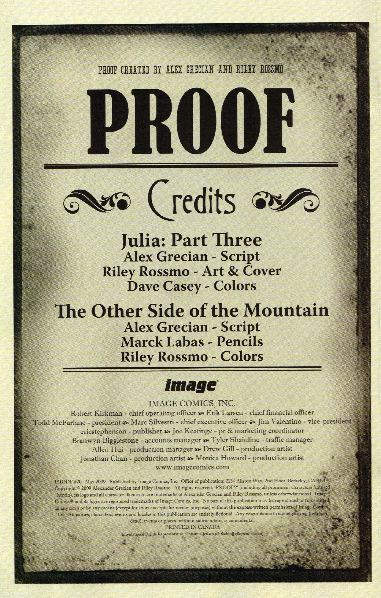 Read online Proof comic -  Issue #20 - 2
