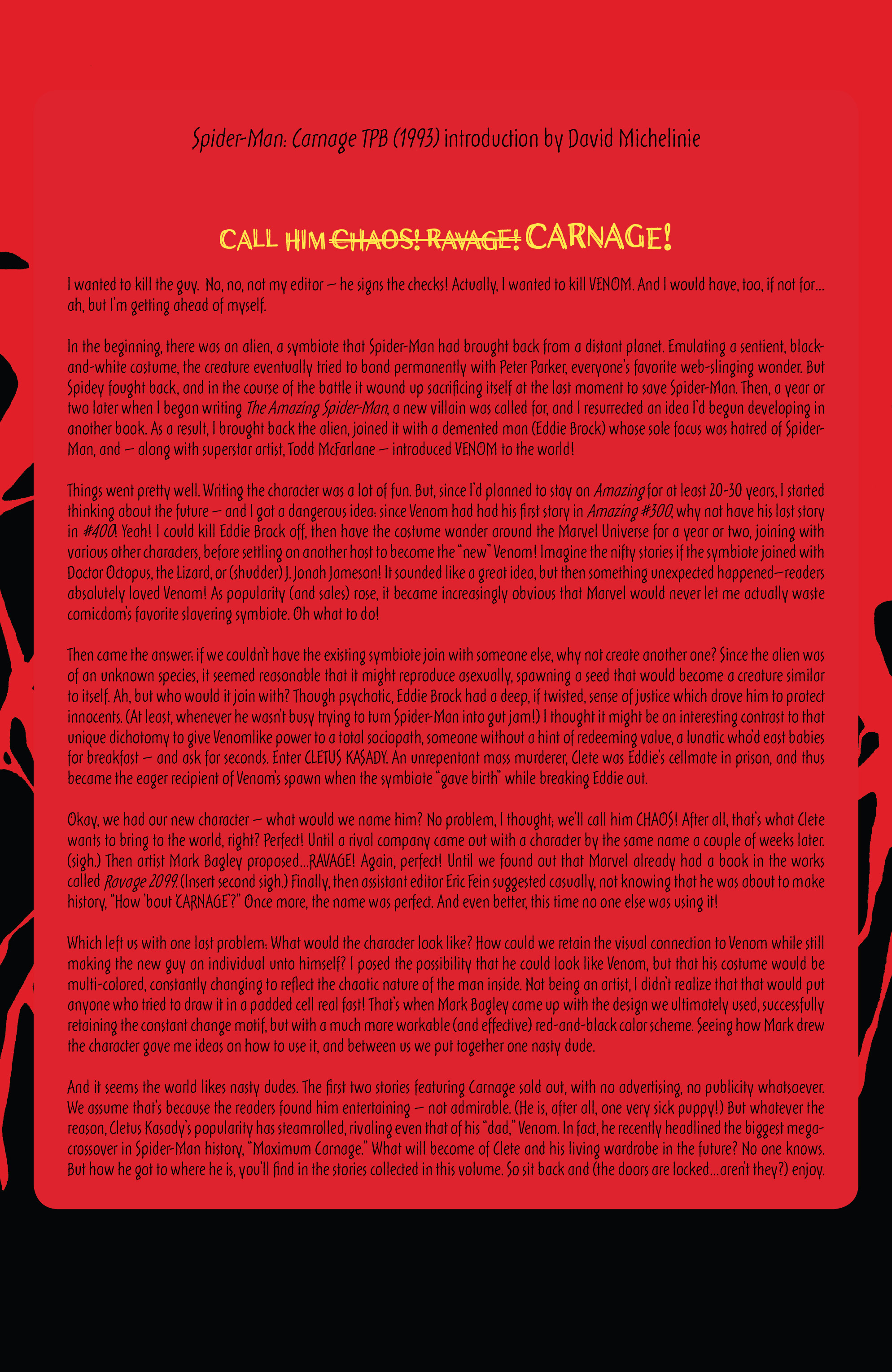 Read online Carnage Classic comic -  Issue # TPB (Part 5) - 73