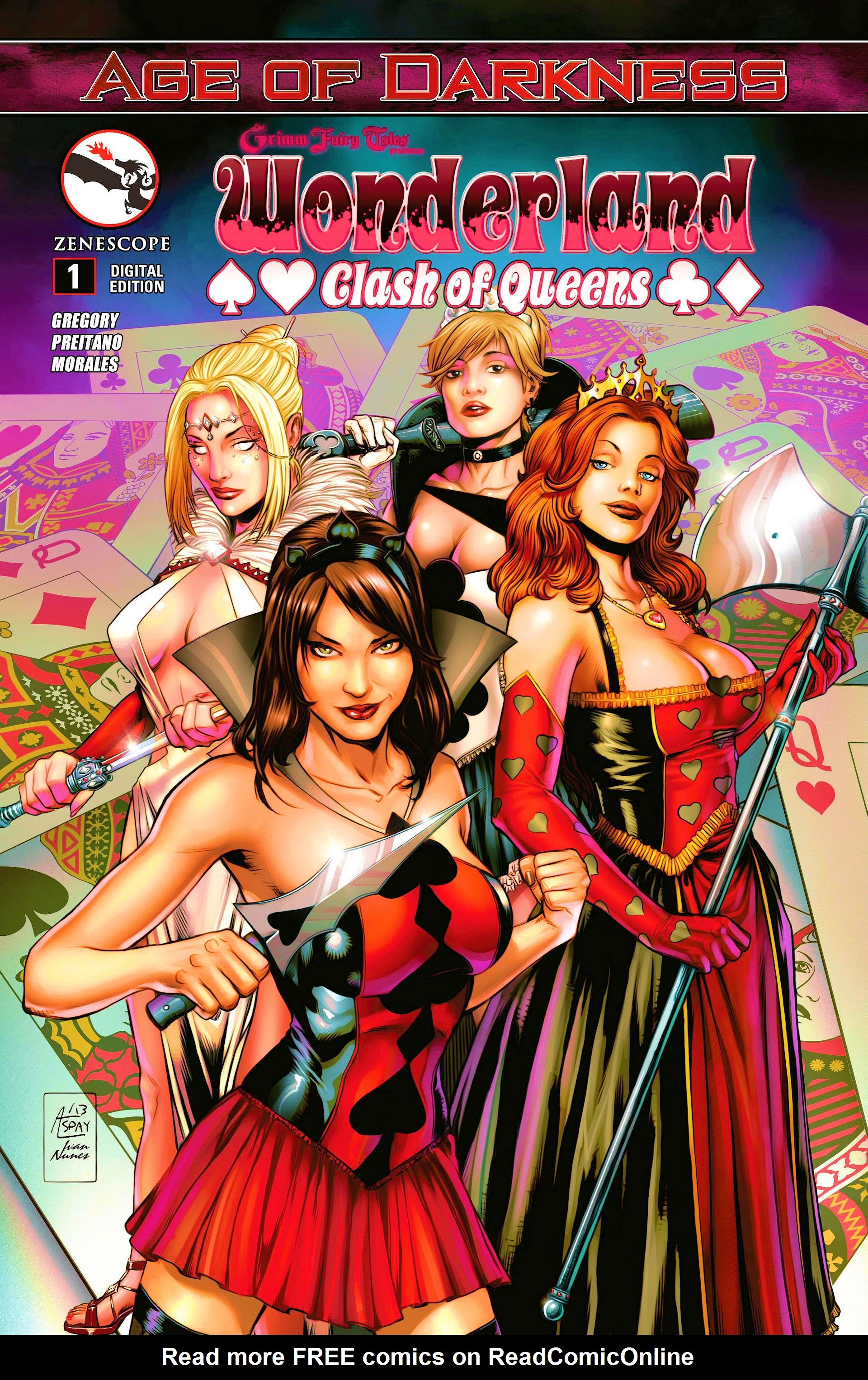 Read online Grimm Fairy Tales presents Wonderland: Clash of Queens comic -  Issue #1 - 1