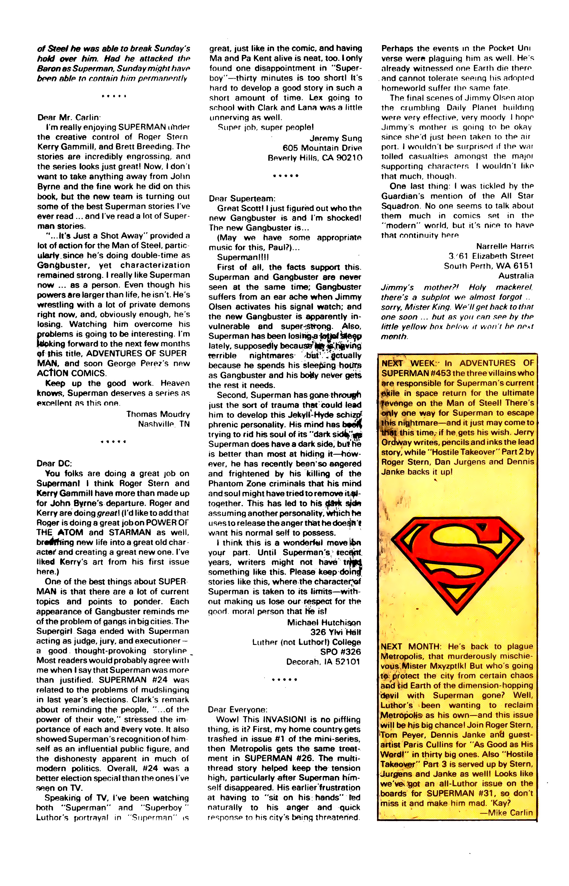 Read online Superman (1987) comic -  Issue #30 - 25